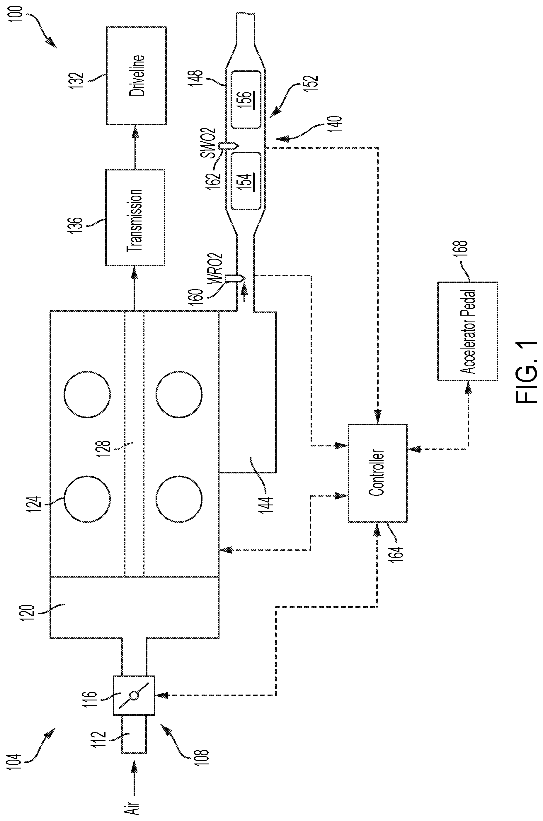 Patent US12092049 Figure 1 – System and method to reduce fuel cut enrichment non-methane hydrocarbon emissions