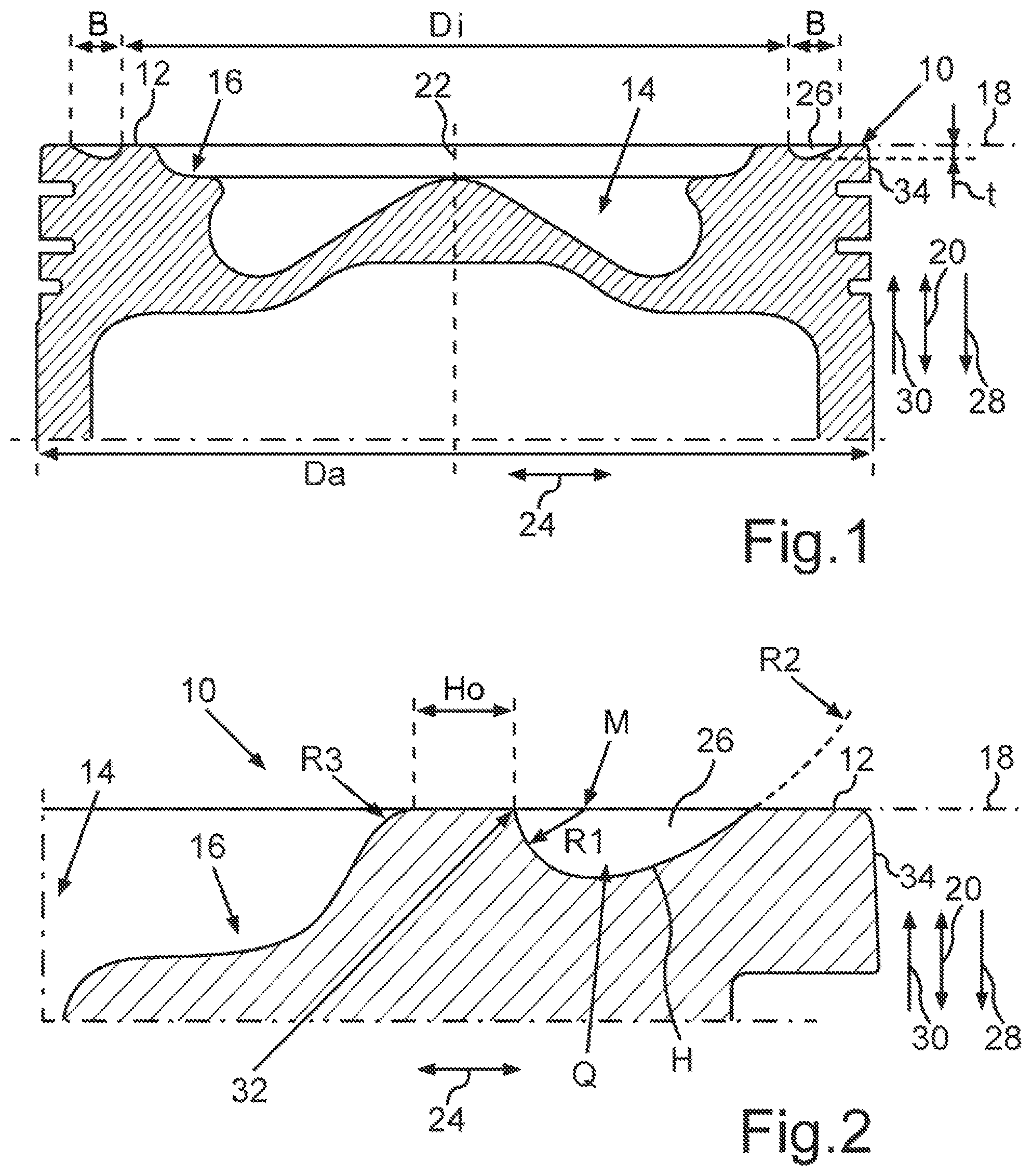 Patent US12092053 Figure 1 – Piston for a reciprocating piston machine, and reciprocating piston machine for a motor vehicle