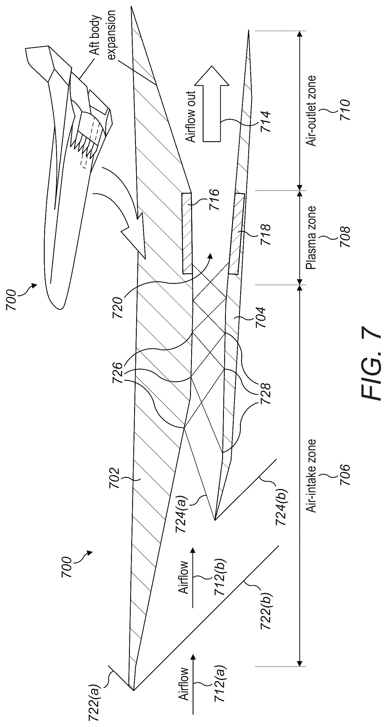 Patent US12092055 Figure 7 – Pulsed-plasma-discharge engine and its method of operation