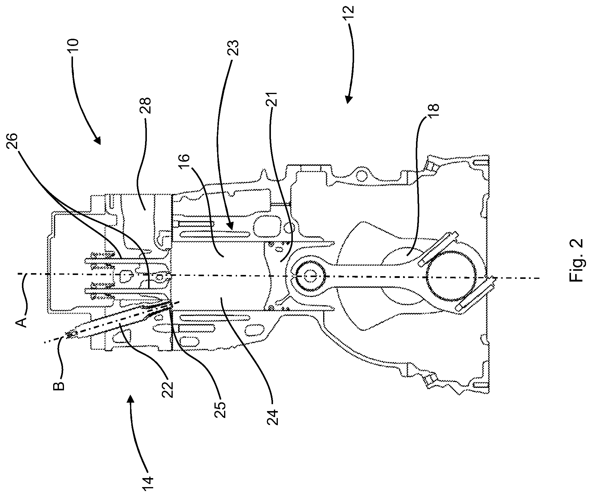 Patent US12092056 Figure 2 – Internal combustion engine