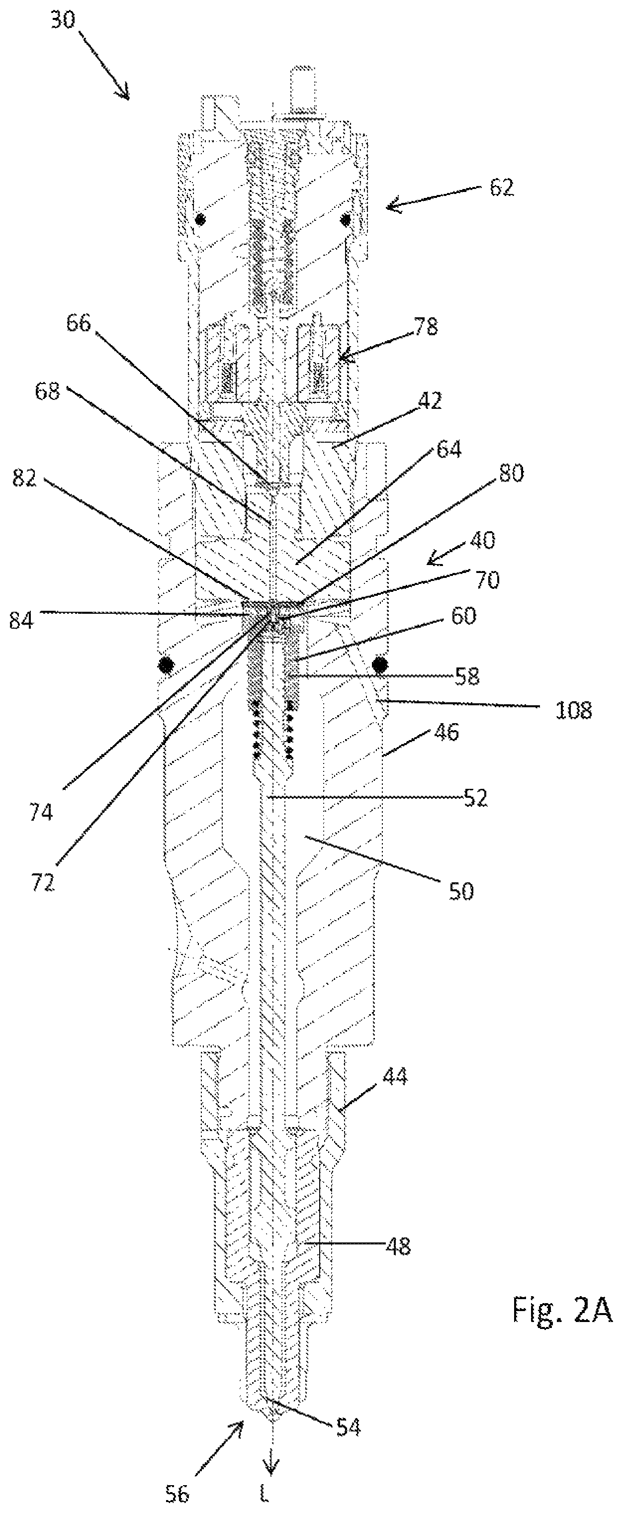 Patent US12092060 Figure 2 – Fuel injector with flexible member
