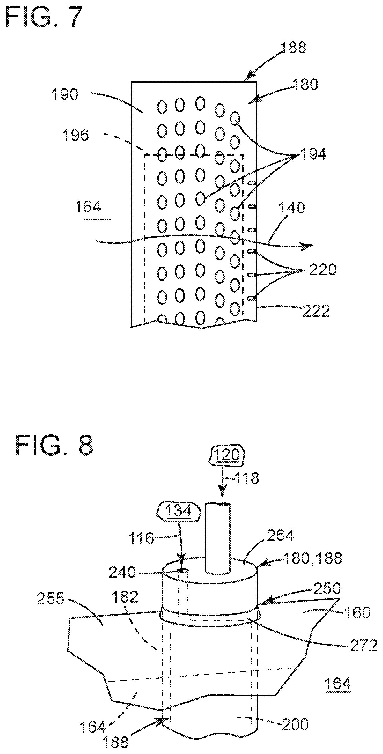 Patent US12092061 Figure 7 – Axial fuel stage immersed injectors with internal cooling