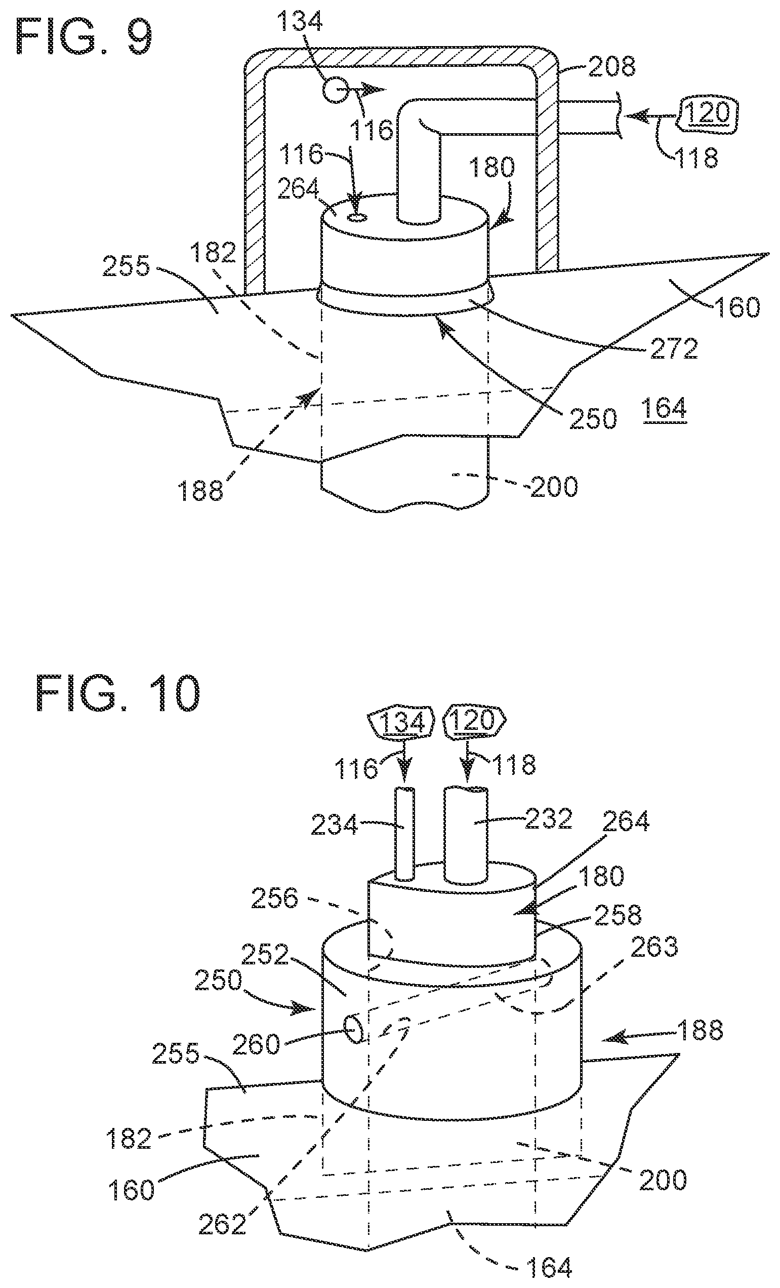 Patent US12092061 Figure 8 – Axial fuel stage immersed injectors with internal cooling