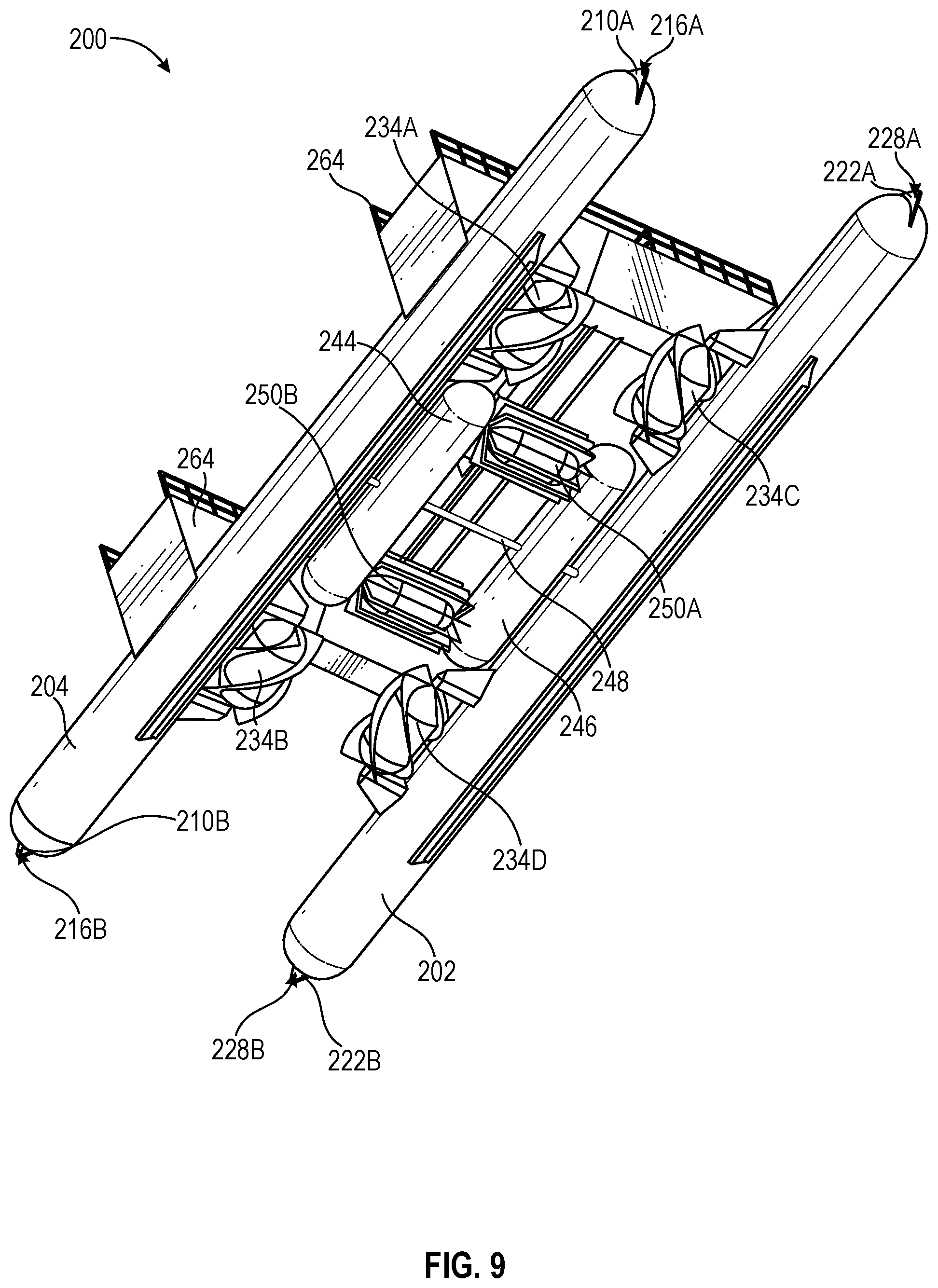 Patent US12092066 Figure 9 – Ocean wave and tidal current energy conversion system