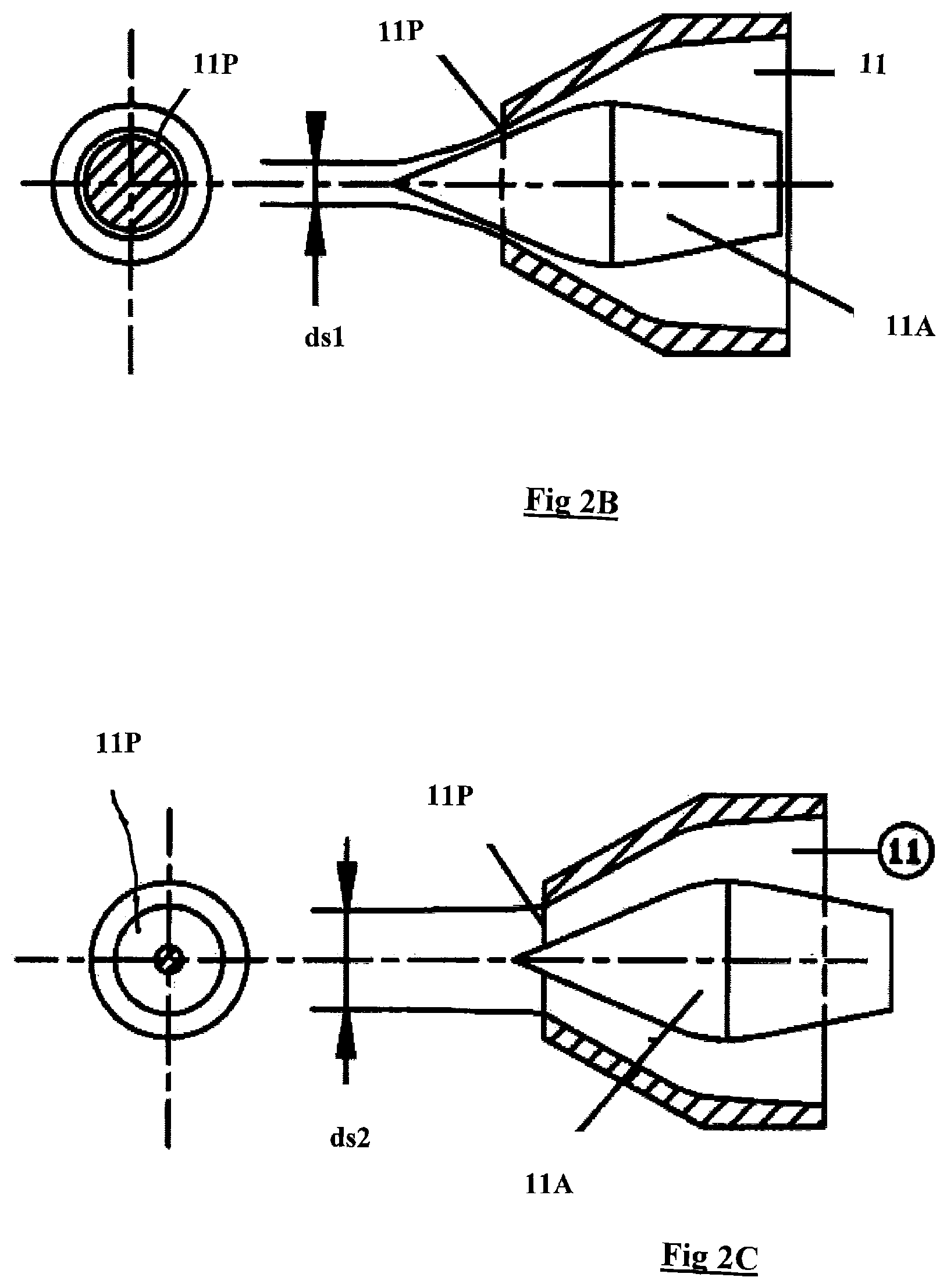 Patent US12092068 Figure 3 – Pelton hydraulic turbine and installation