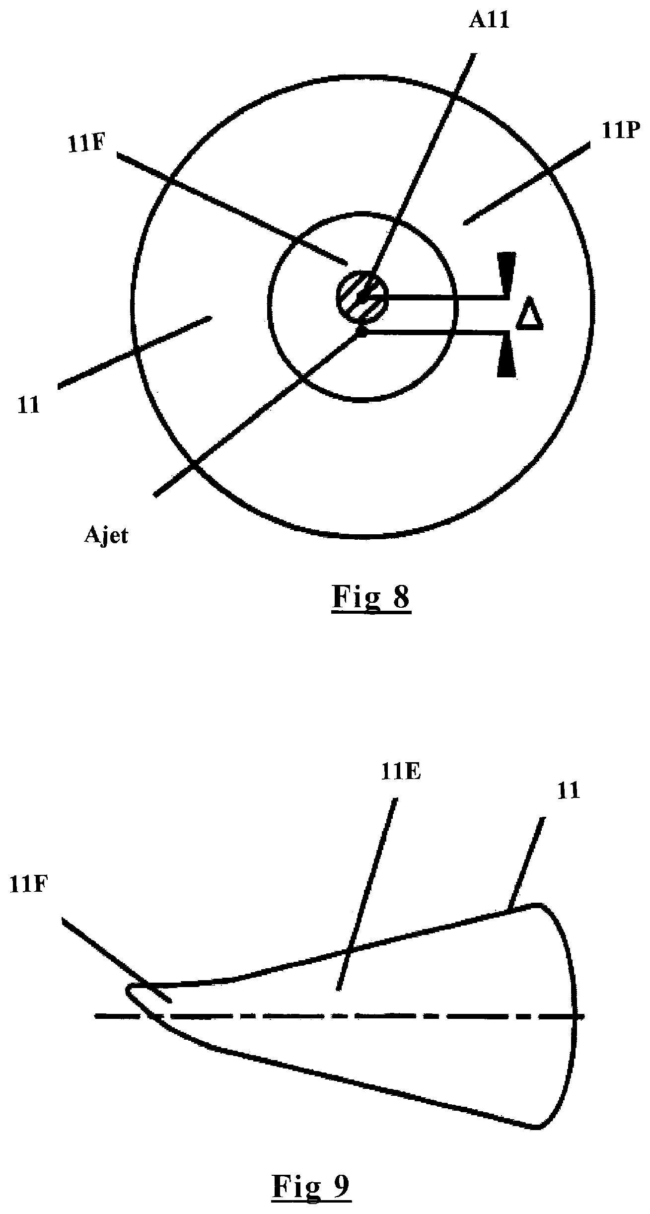 Patent US12092068 Figure 7 – Pelton hydraulic turbine and installation