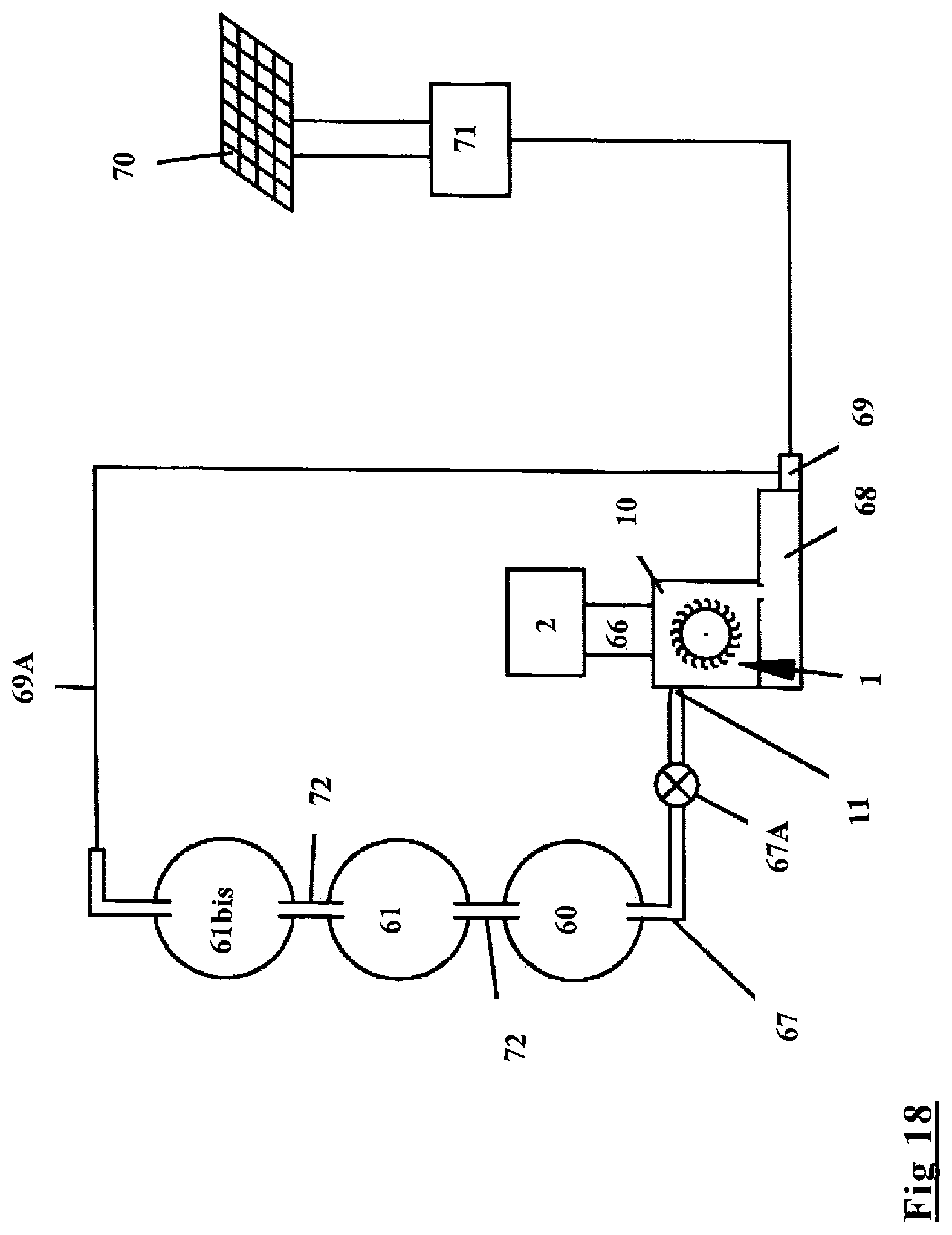 Patent US12092068 Figure 13 – Pelton hydraulic turbine and installation