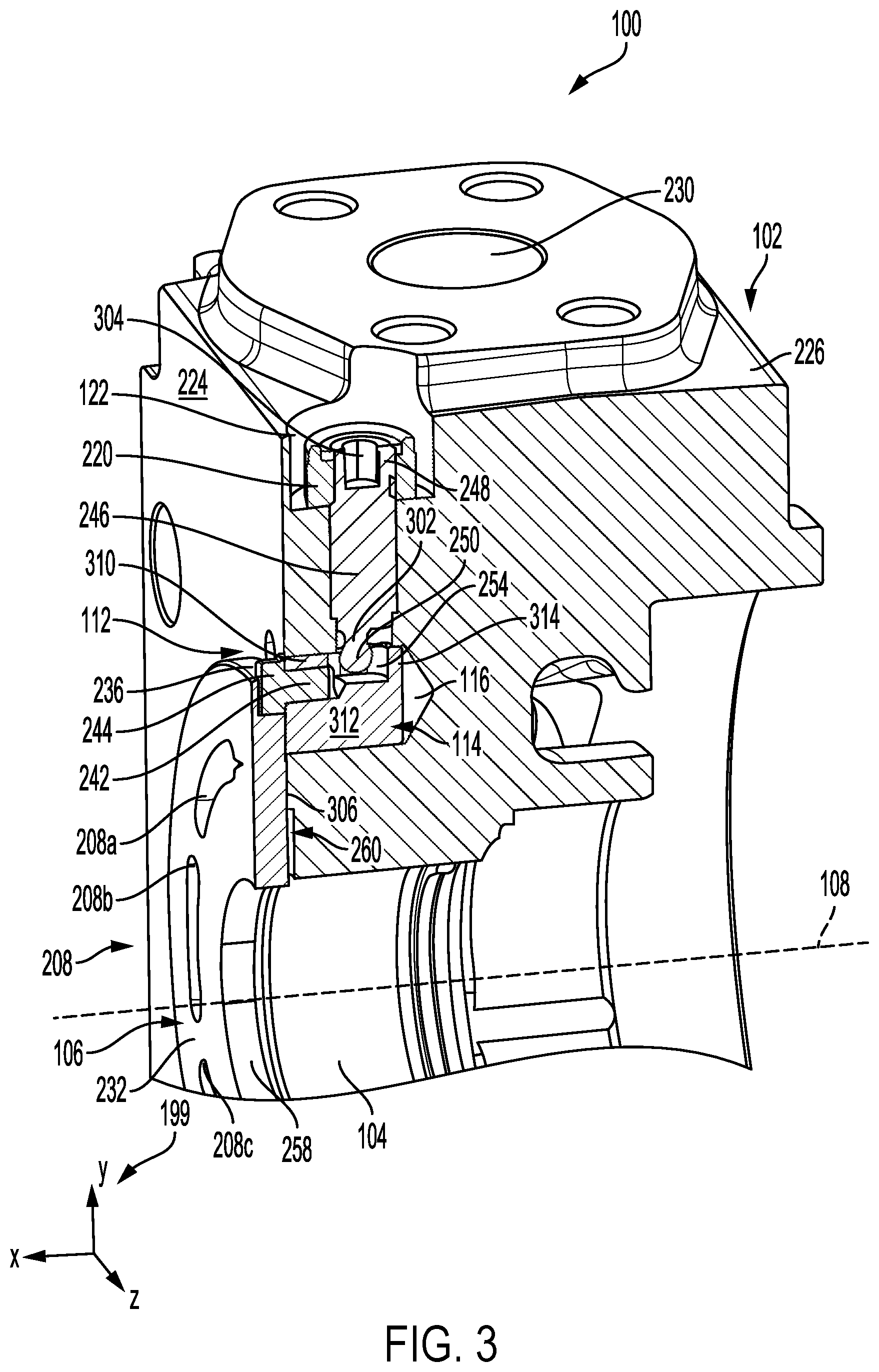Patent US12092070 Figure 3 – Adjustable distribution plate for an axial piston assembly
