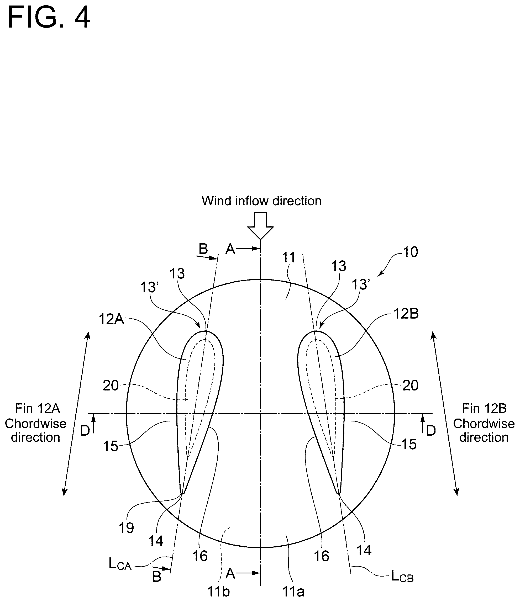 Patent US12092072 Figure 4 – Vortex generator for wind turbine blade, wind turbine blade and wind power generating apparatus, and method for manufacturing wind turbine blade
