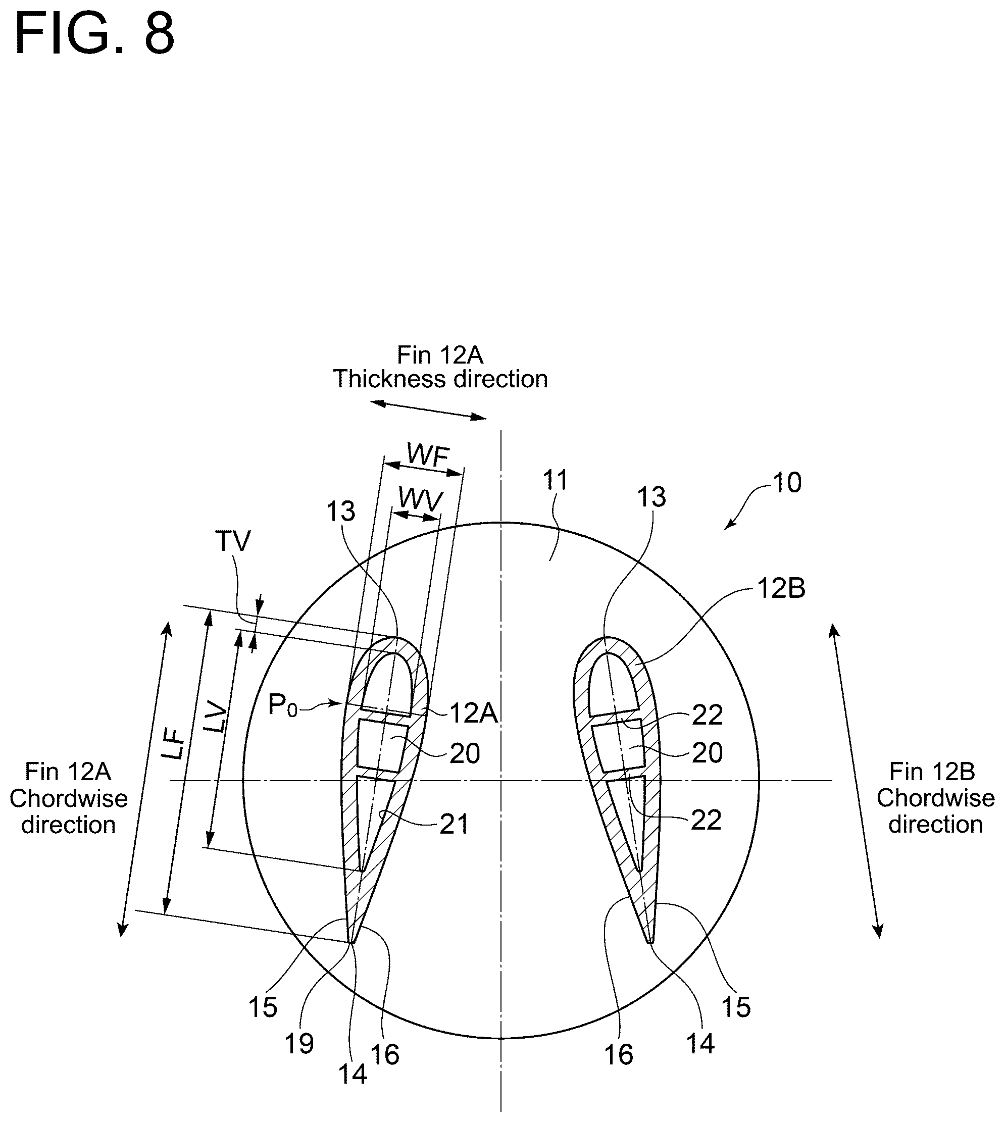 Patent US12092072 Figure 7 – Vortex generator for wind turbine blade, wind turbine blade and wind power generating apparatus, and method for manufacturing wind turbine blade