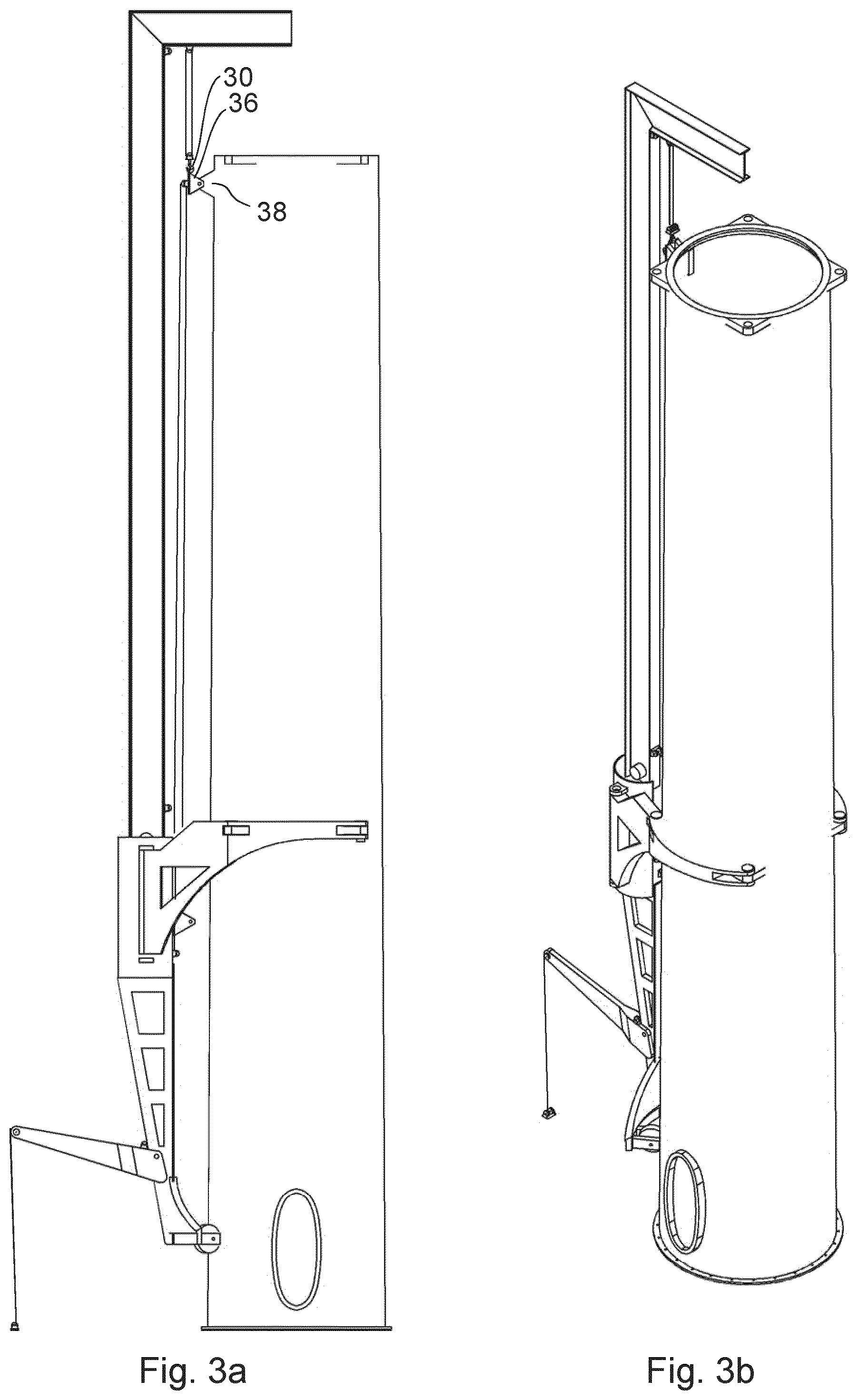 Patent US12092073 Figure 3 – Wind turbine tower with crane connection elements and a crane with tower flange connection elements