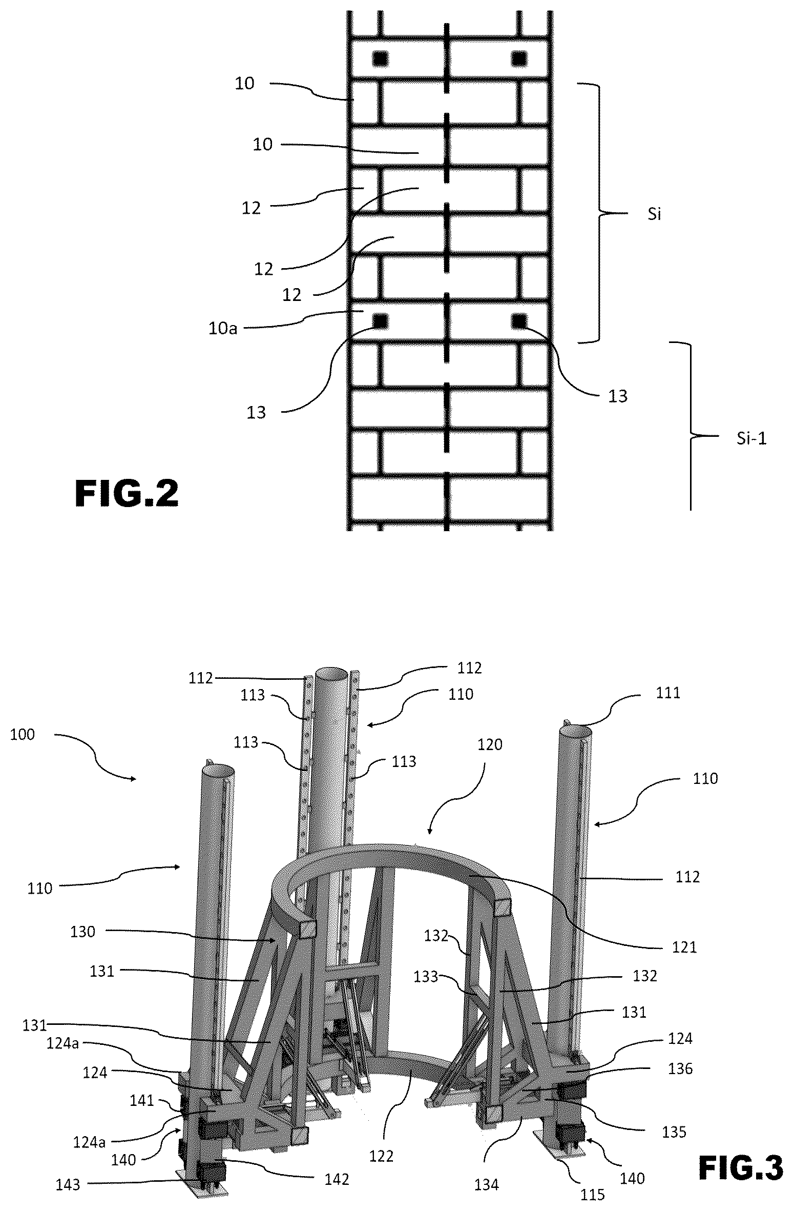 Patent US12092074 Figure 2 – System for erecting a tower and corresponding method