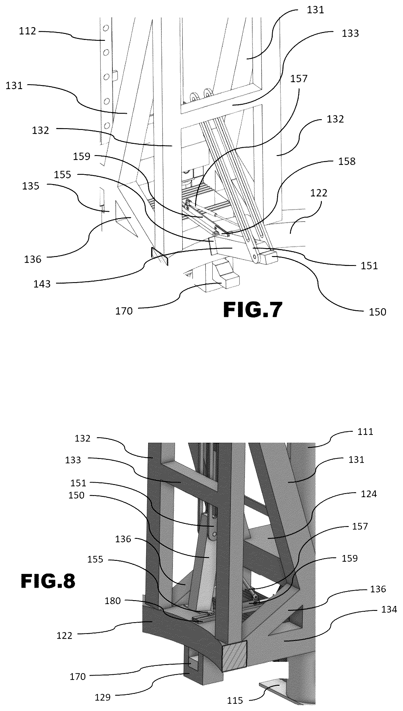 Patent US12092074 Figure 7 – System for erecting a tower and corresponding method
