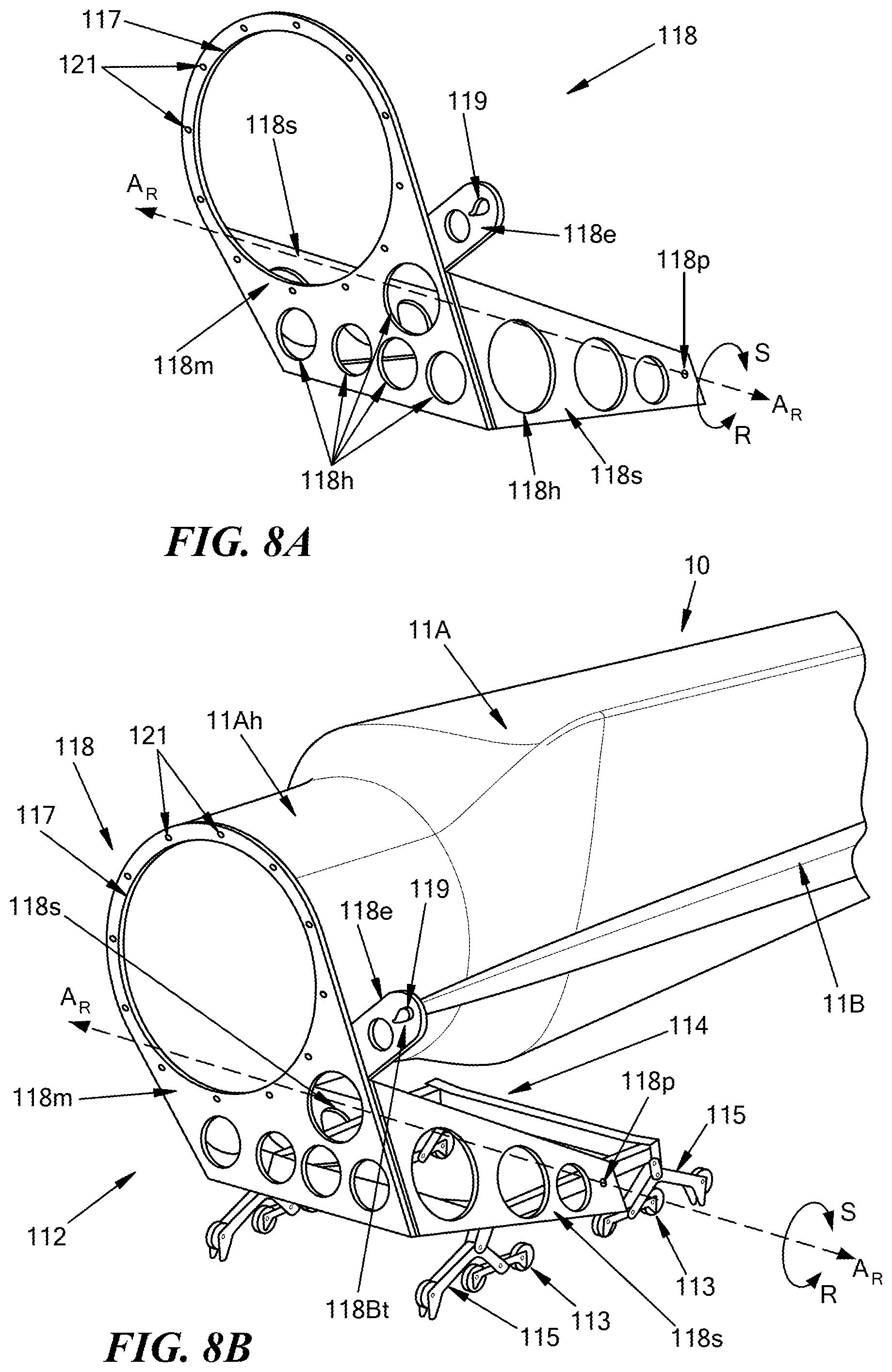 Patent US12092076 Figure 8 – Systems, methods, and vehicles for transporting large cargo onto and off a transport vehicle