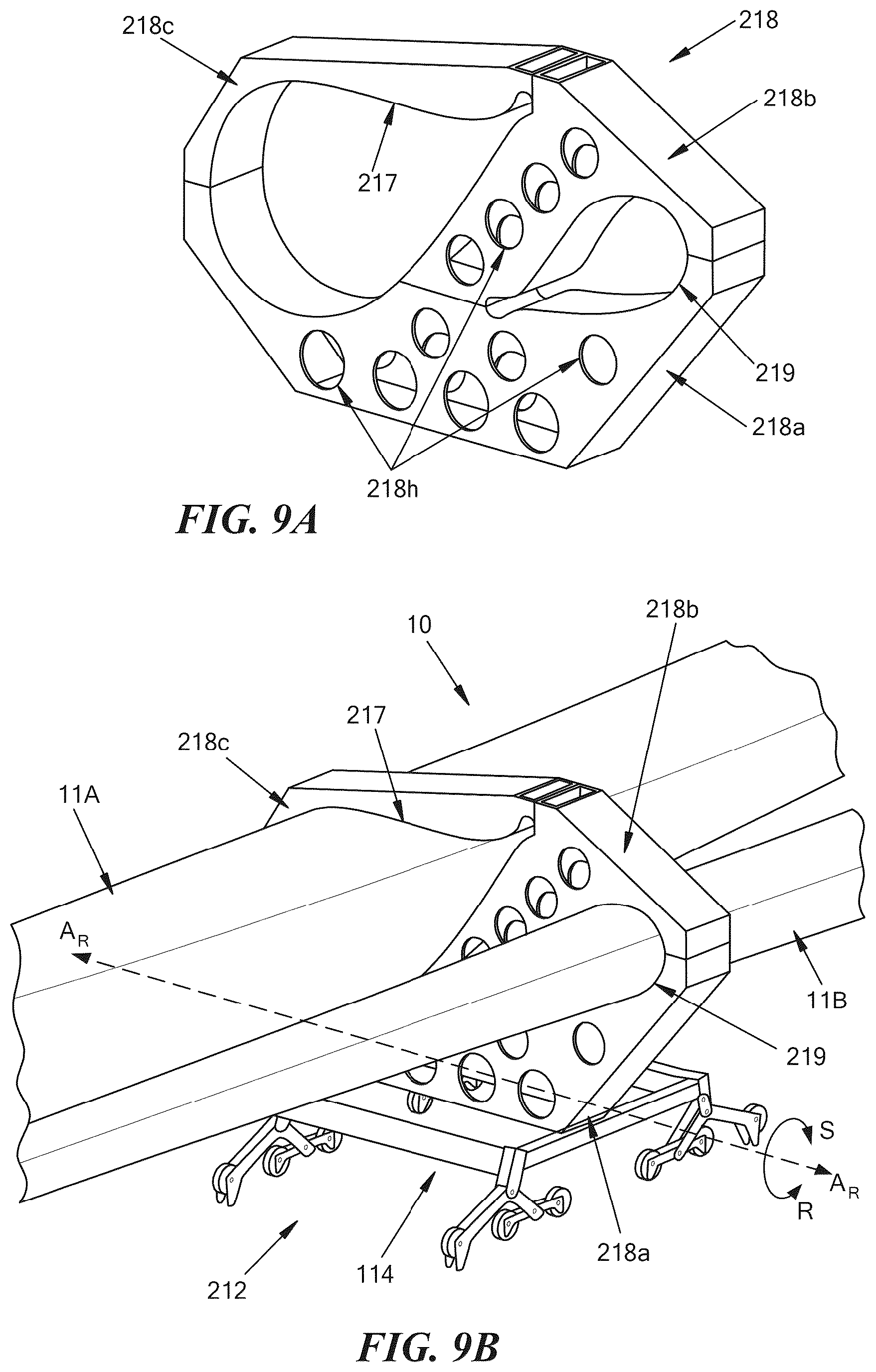 Patent US12092076 Figure 9 – Systems, methods, and vehicles for transporting large cargo onto and off a transport vehicle