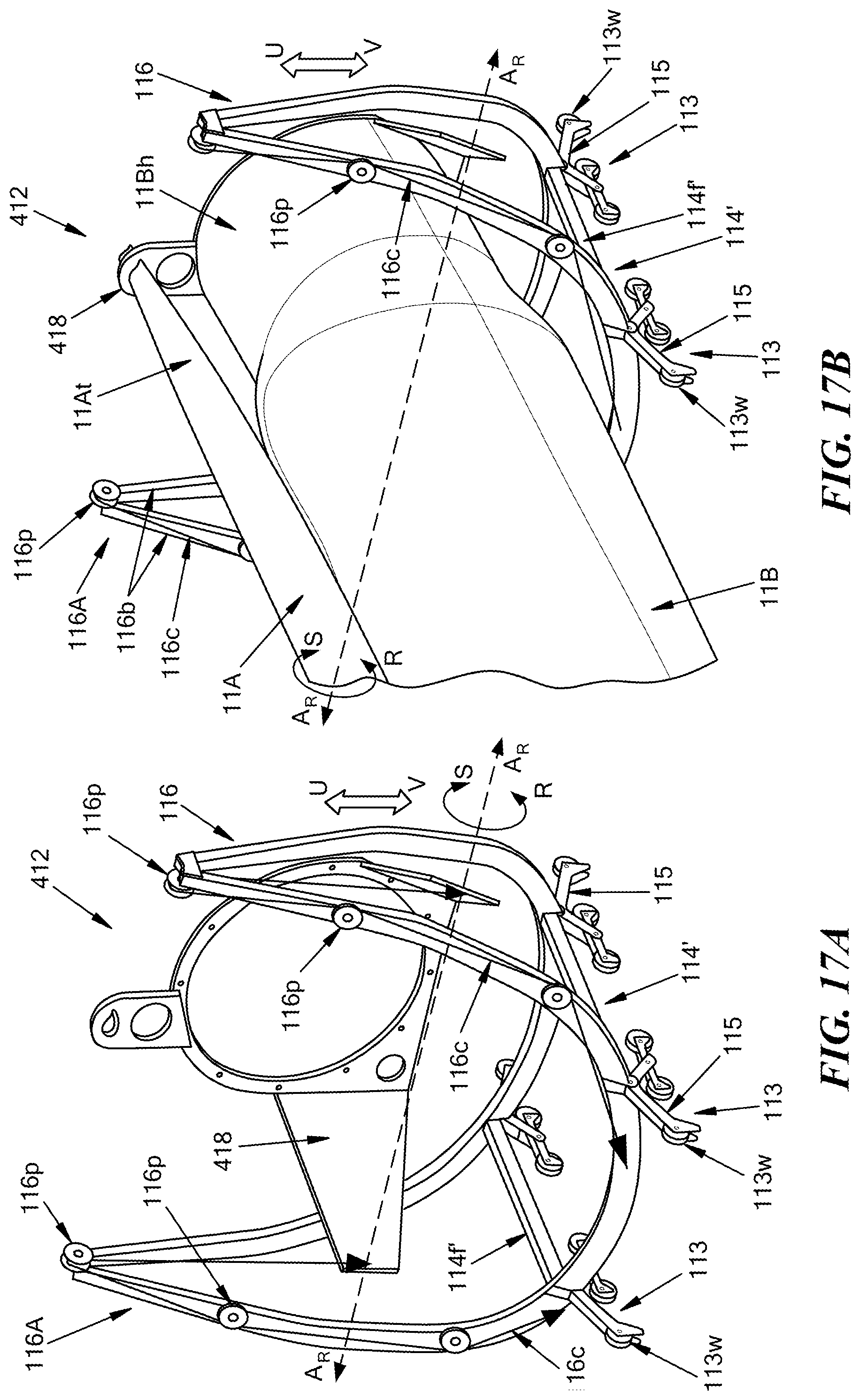 Patent US12092076 Figure 17 – Systems, methods, and vehicles for transporting large cargo onto and off a transport vehicle