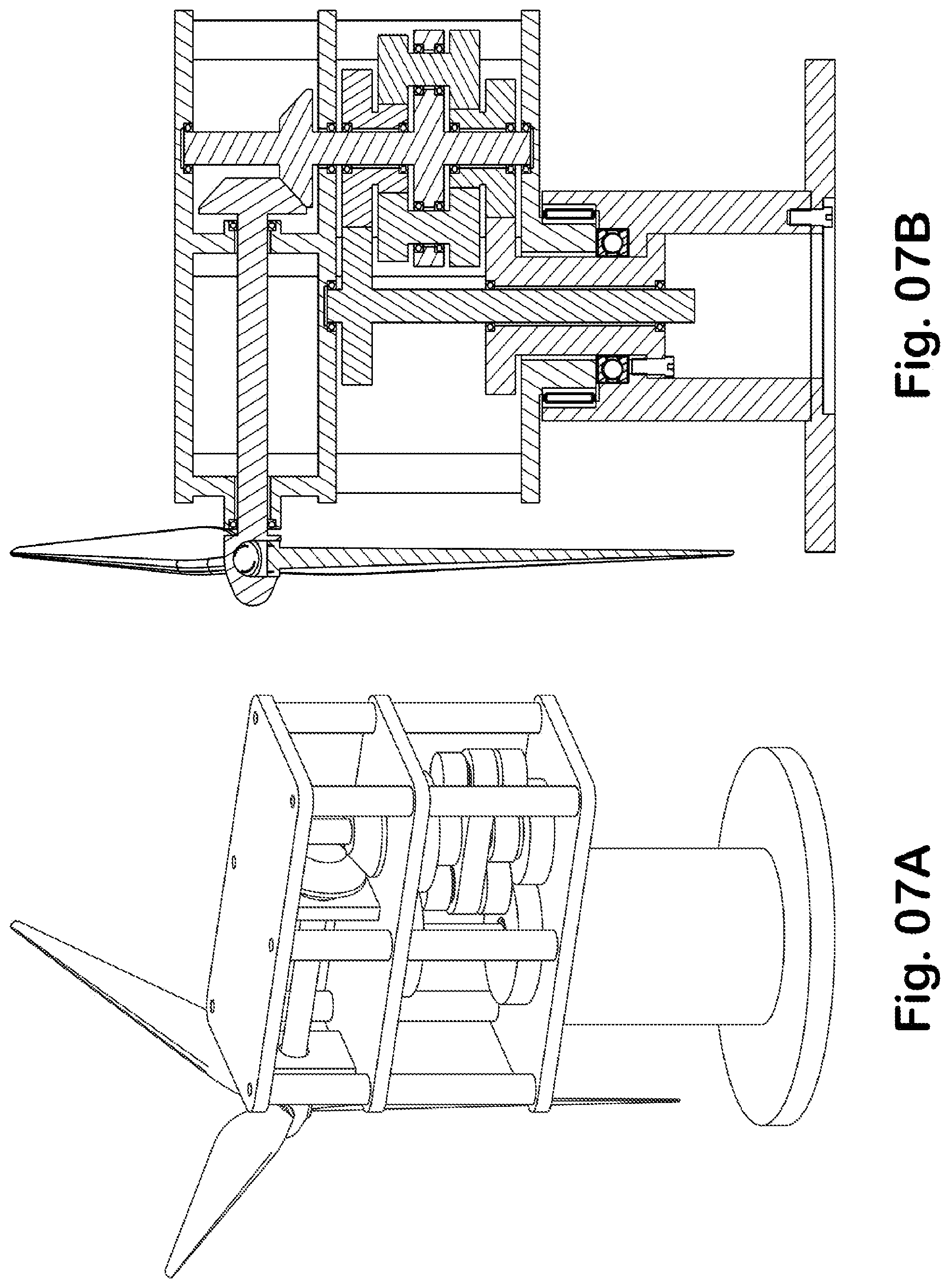 Patent US12092077 Figure 6 – Transmission of endless rotation to a shaft on an endlessly rotating carrier independently of the rotation of the carrier