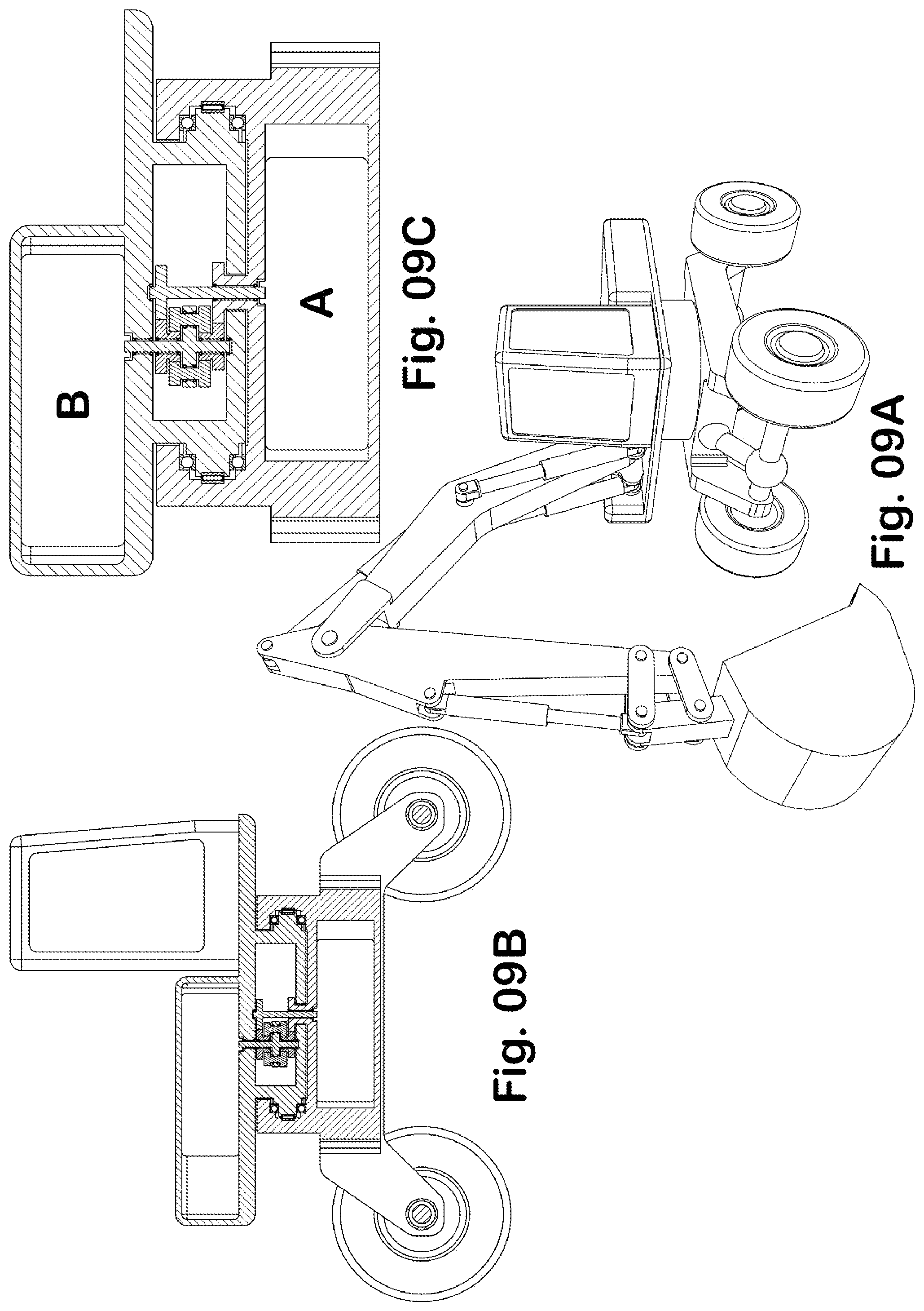 Patent US12092077 Figure 8 – Transmission of endless rotation to a shaft on an endlessly rotating carrier independently of the rotation of the carrier