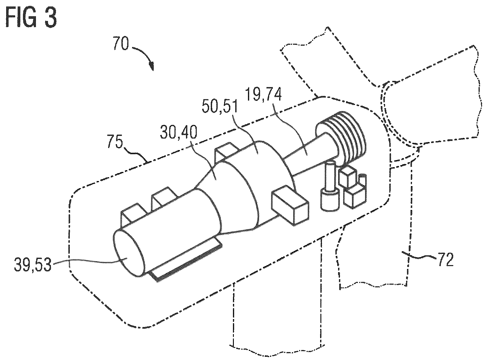 Patent US12092078 Figure 3 – Adjustable rotor shaft assembly,data agglomeration, generator gearbox and wind turbine