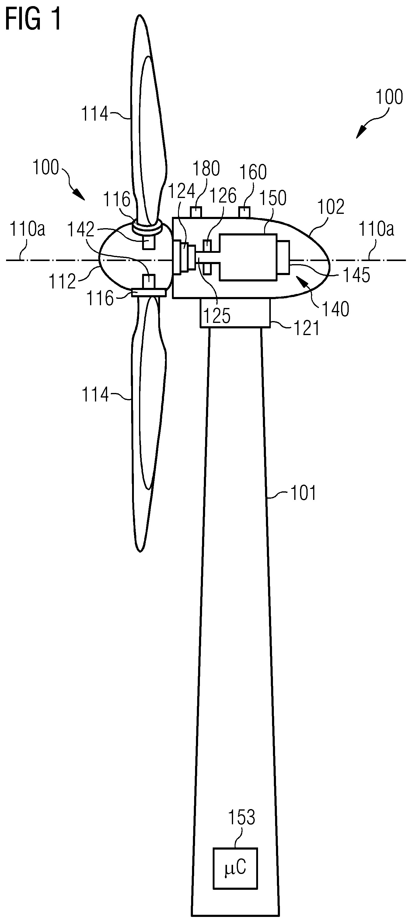 Patent US12092079 Figure 1 – Wind turbine operation in extreme wind conditions