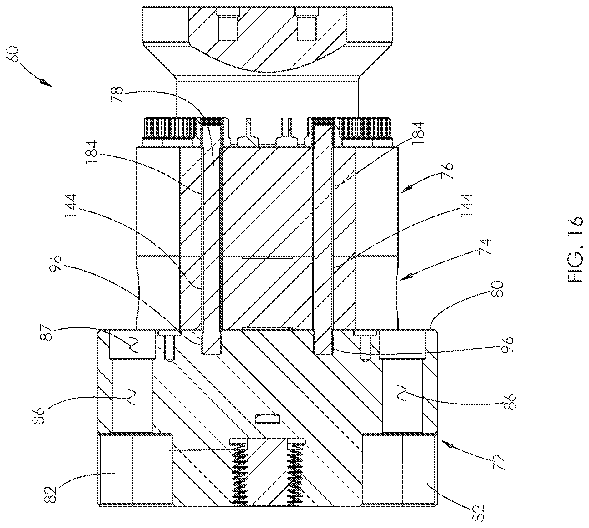 Patent US12092087 Figure 14 – Fluid end assembly