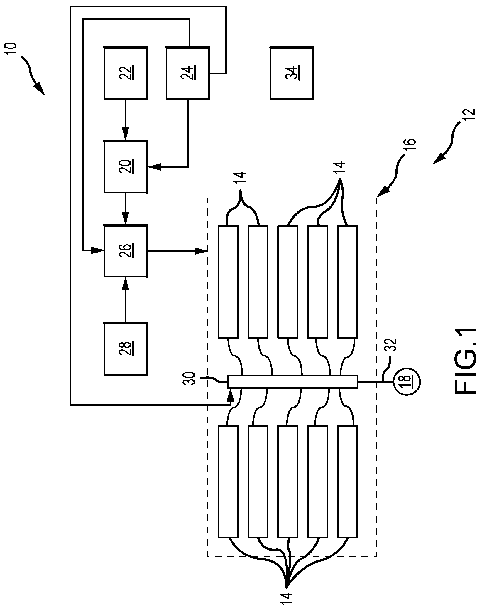 Patent US12092095 — Constant voltage power distribution system for use with an electric hydraulic fracturing system — Figure 1
