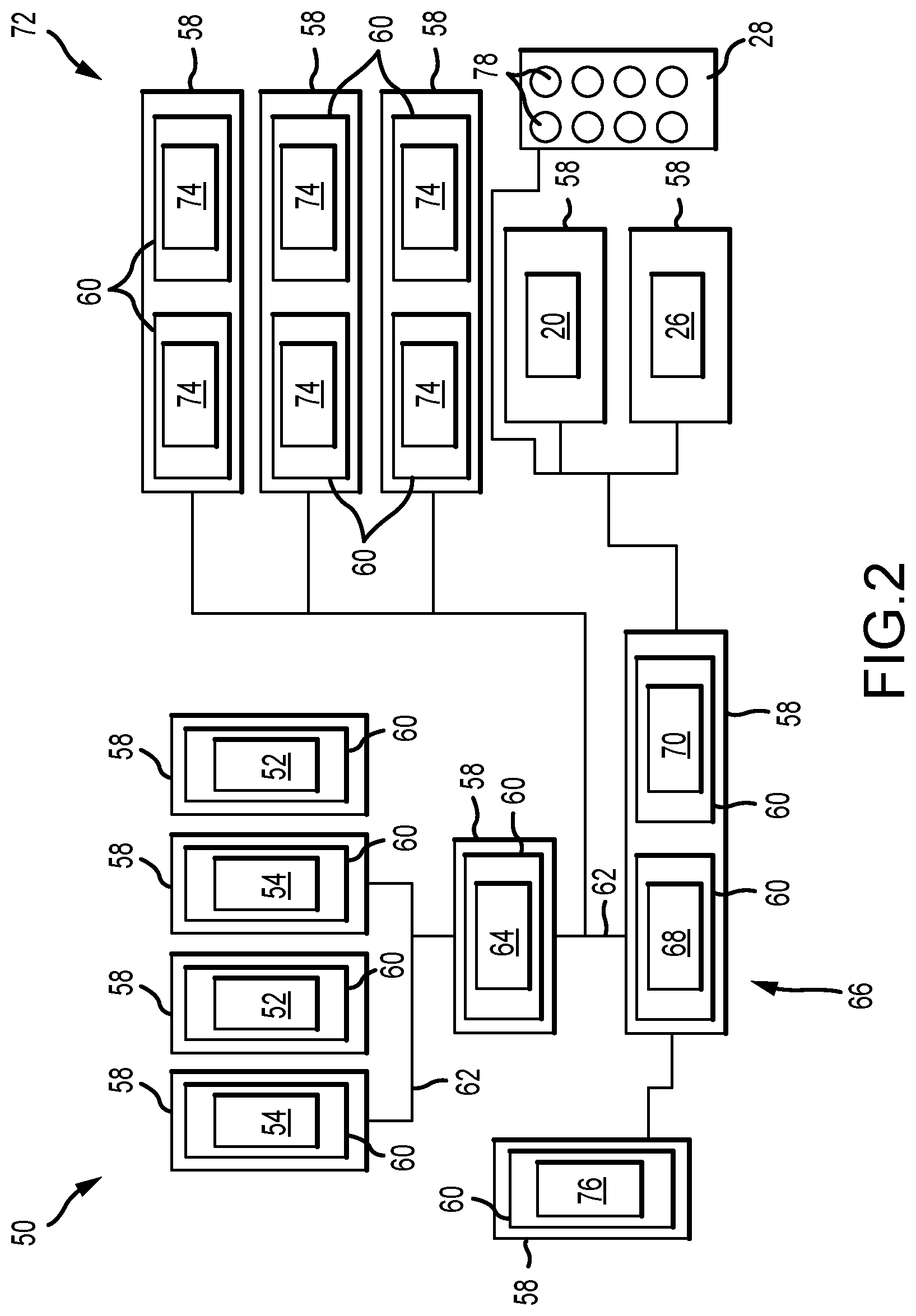 Patent US12092095 Figure 2 – Constant voltage power distribution system for use with an electric hydraulic fracturing system