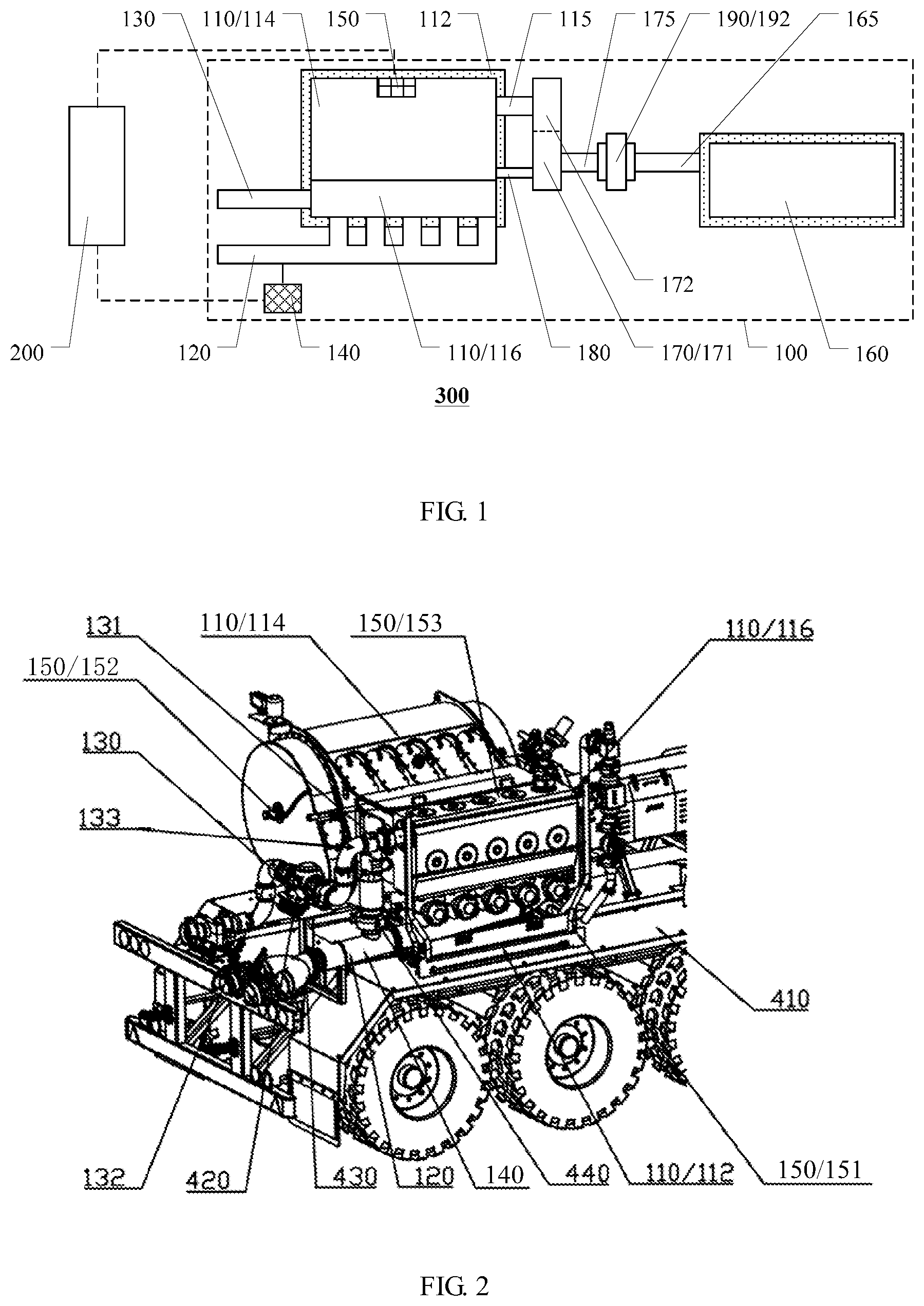 Patent US12092097 Figure 1 – Fracturing apparatus and vibration reduction method thereof