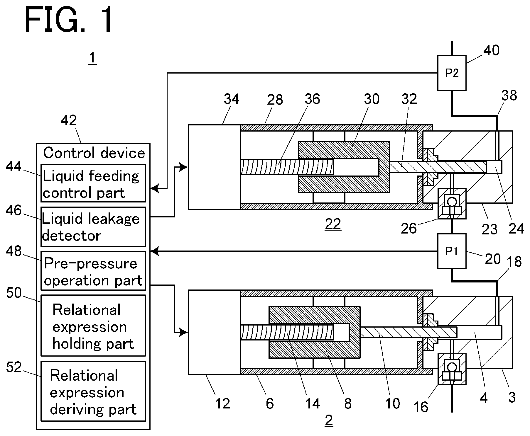 Patent US12092099 Figure 1 – Liquid feeding device