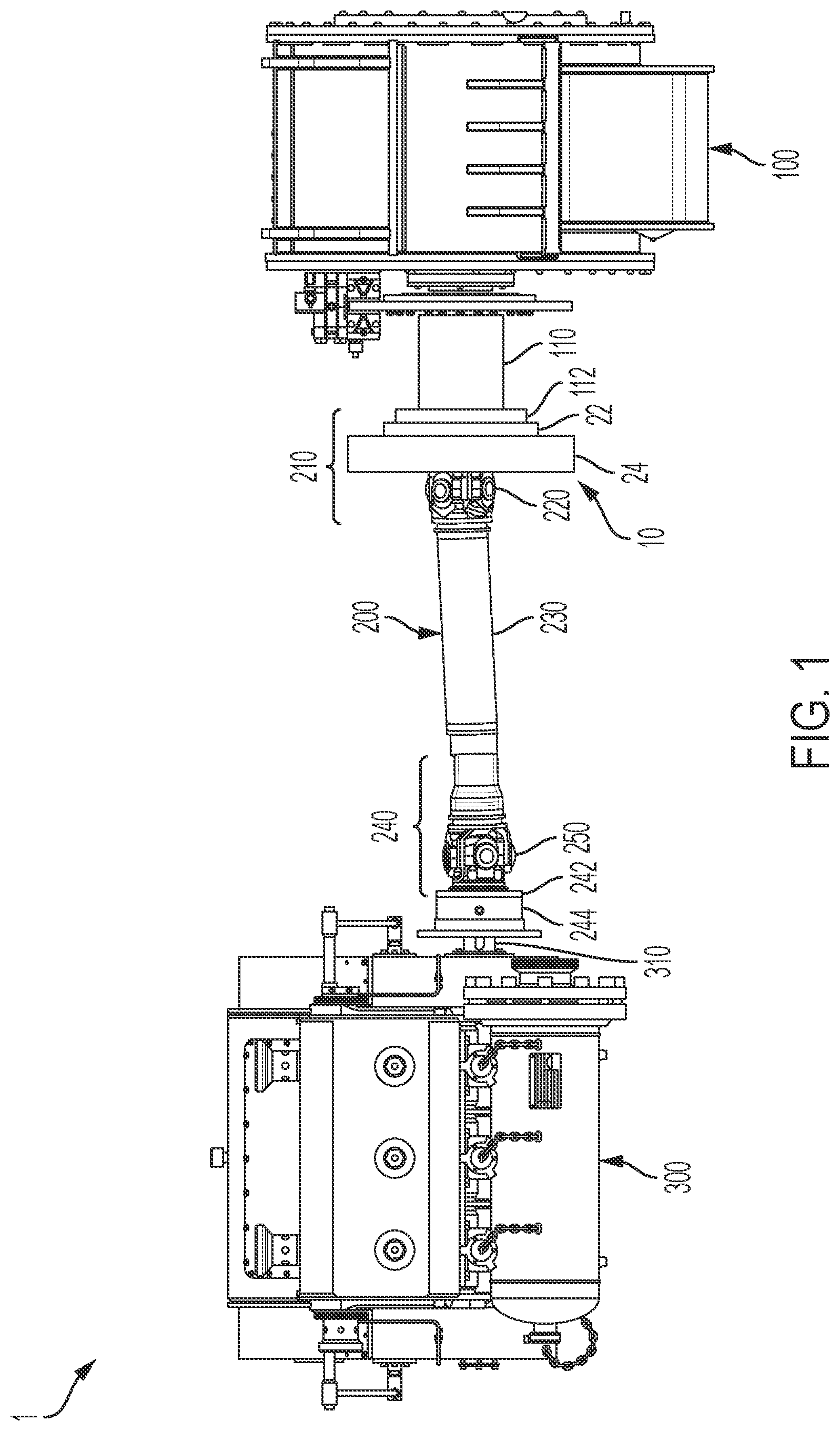 Patent US12092100 Figure 1 – Systems and method for use of single mass flywheel alongside torsional vibration damper assembly for single acting reciprocating pump