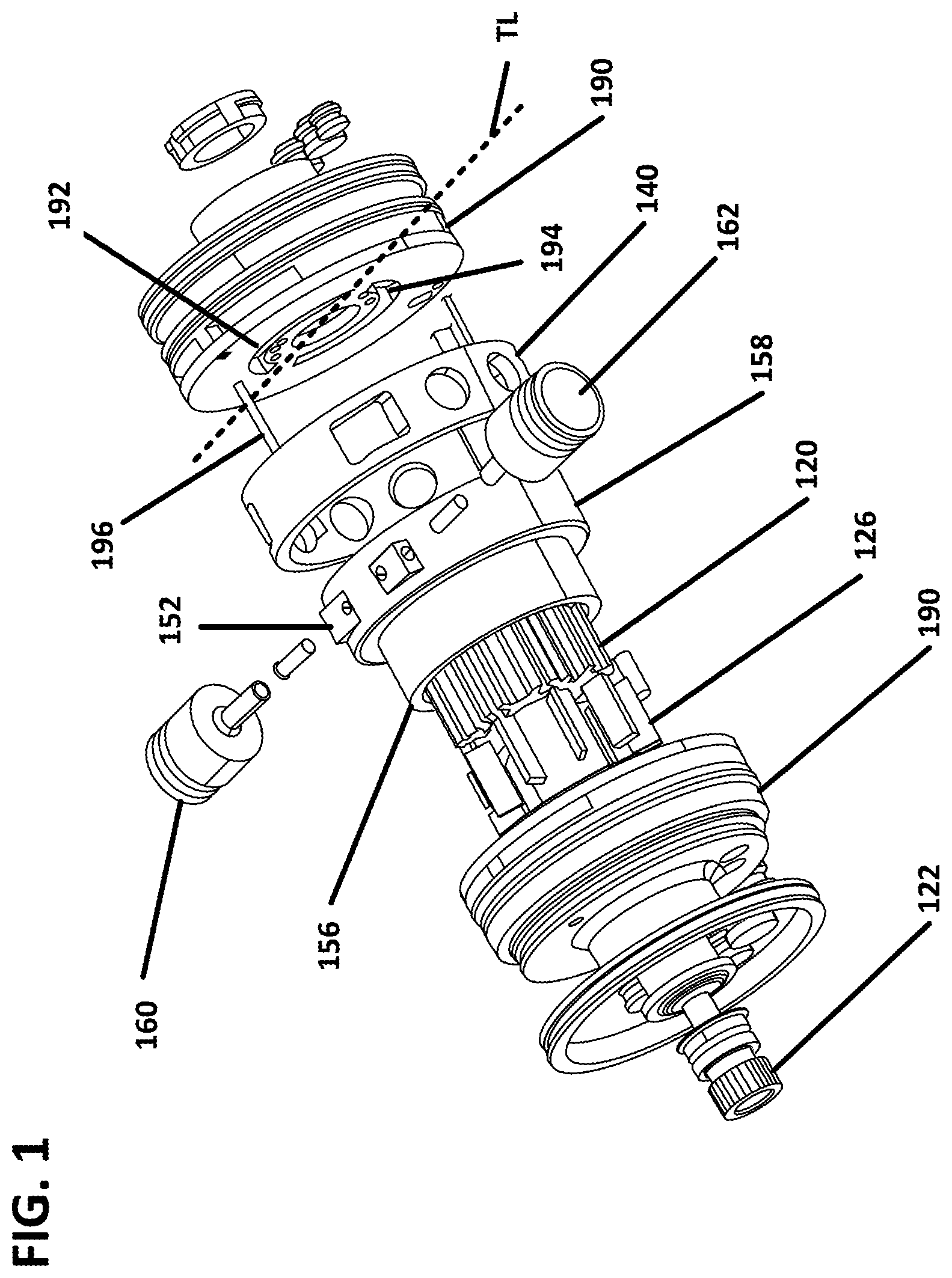 Patent US12092103 Figure 1 – Fuel pump with determinant translating cam arrangement