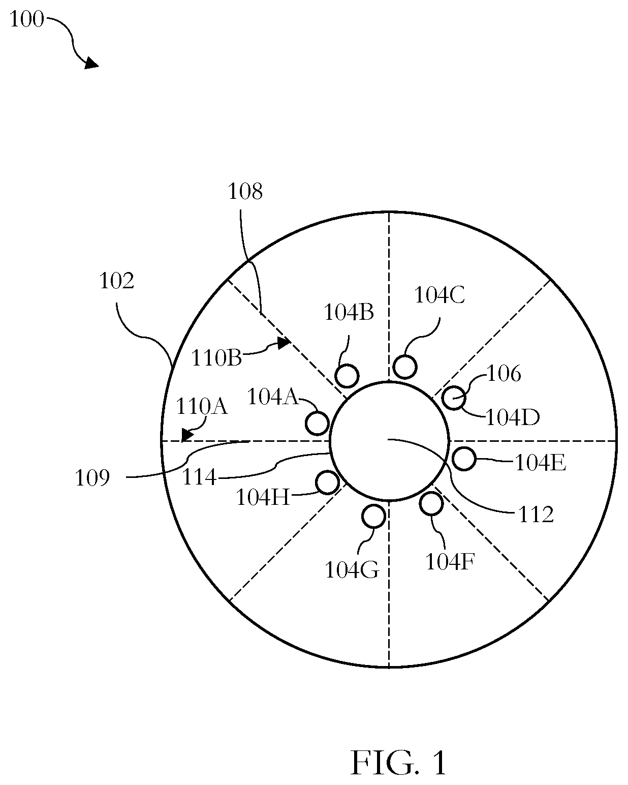 Patent US12092106 Figure 1 – Valve arrangement