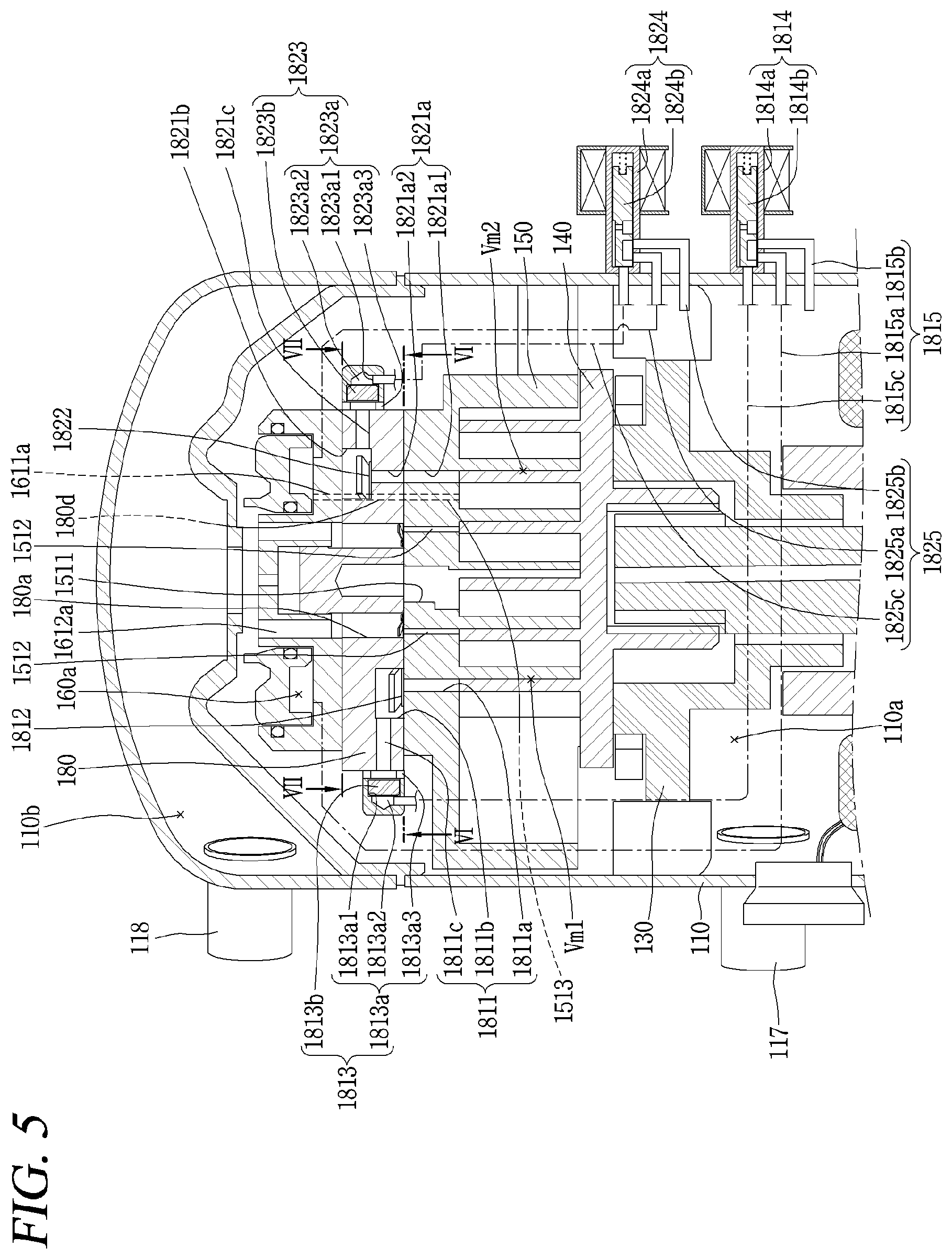 Patent US12092109 Figure 5 – Scroll compressor