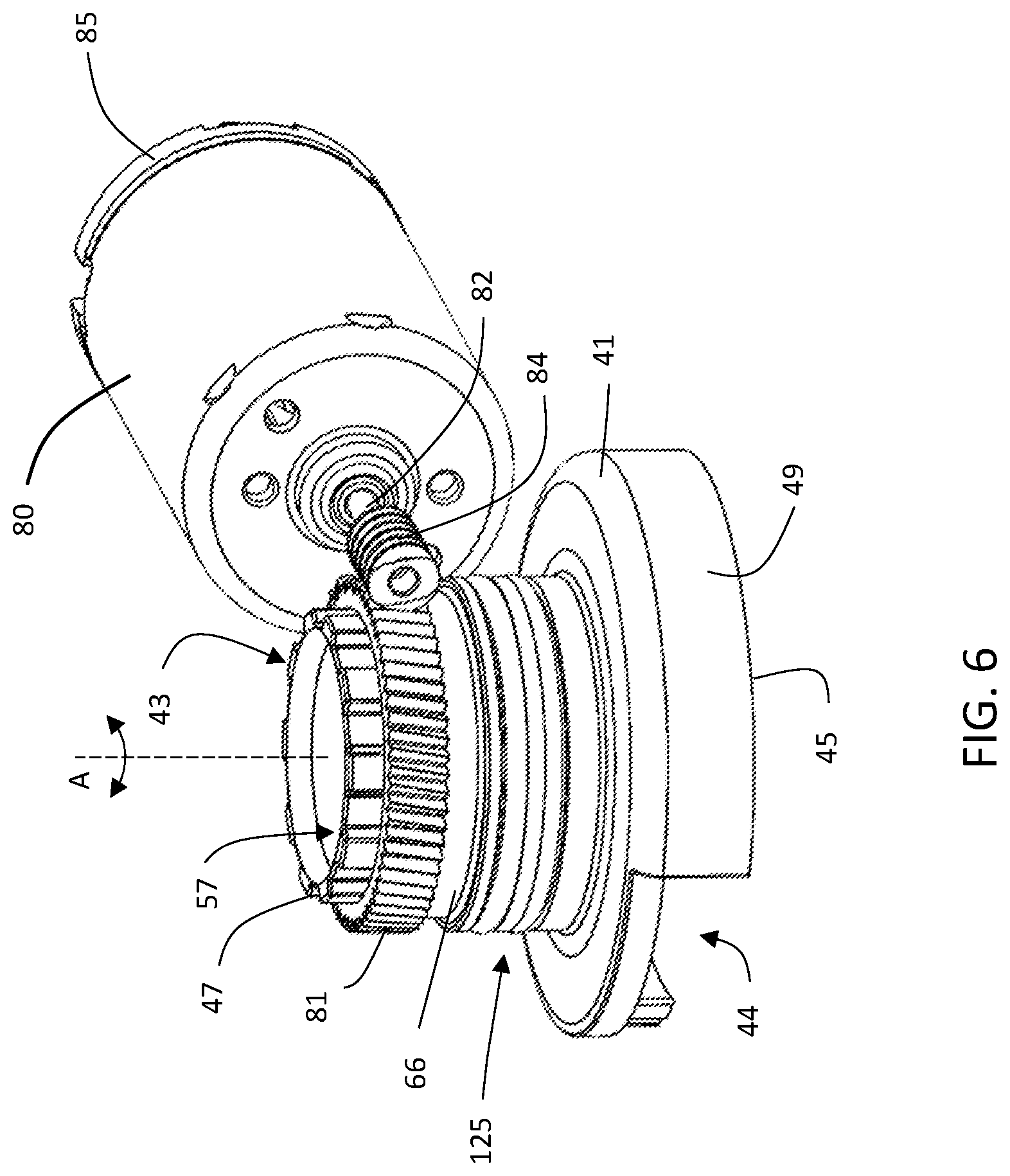 Patent US12092115 Figure 5 – Pump with rotary valve and fluid submersible motor