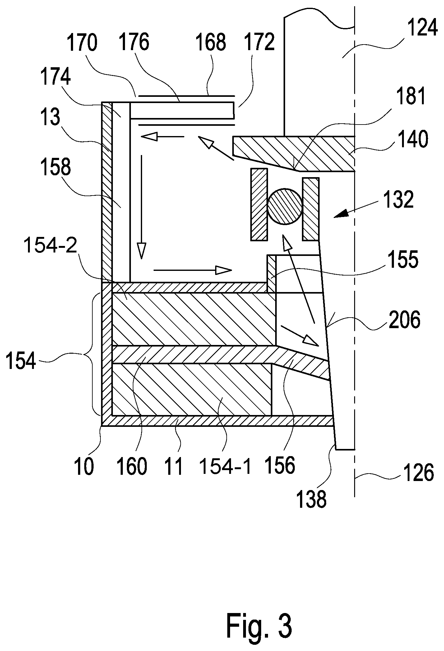 Patent US12092119 Figure 3 – Lubricant supply system and vacuum pump