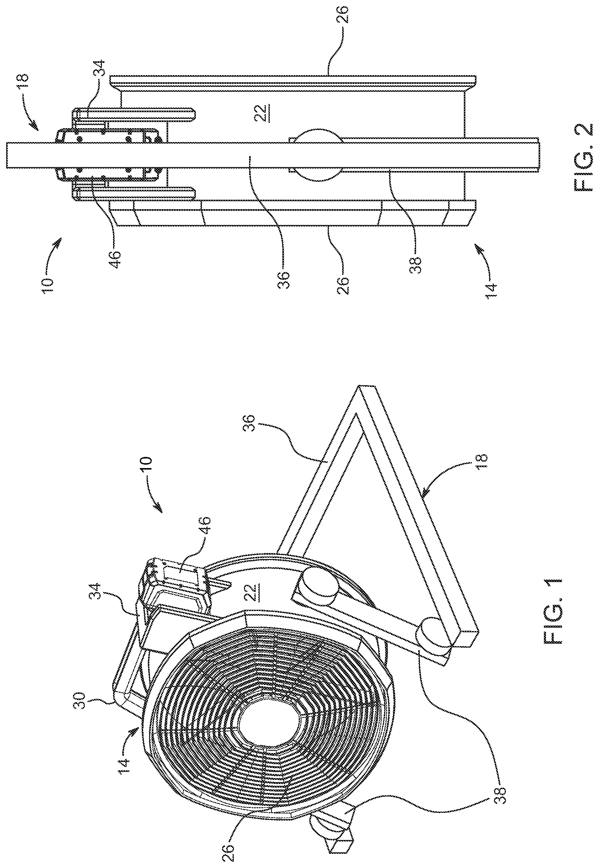Patent US12092120 Figure 1 – Adjustable fan assembly