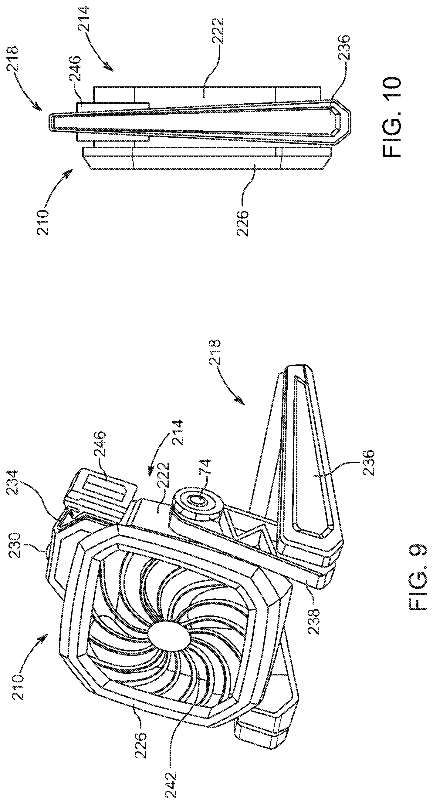 Patent US12092120 Figure 6 – Adjustable fan assembly
