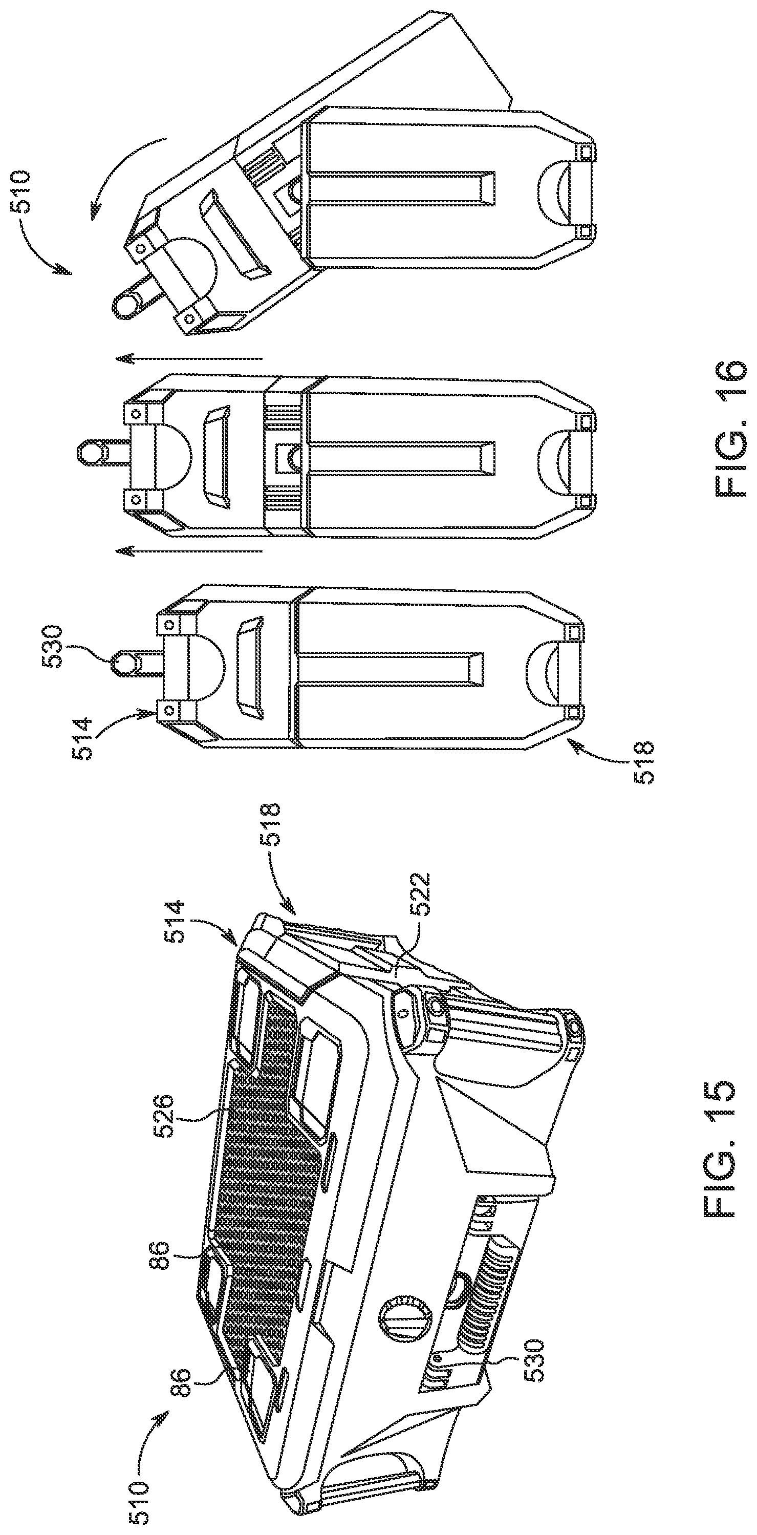 Patent US12092120 Figure 9 – Adjustable fan assembly