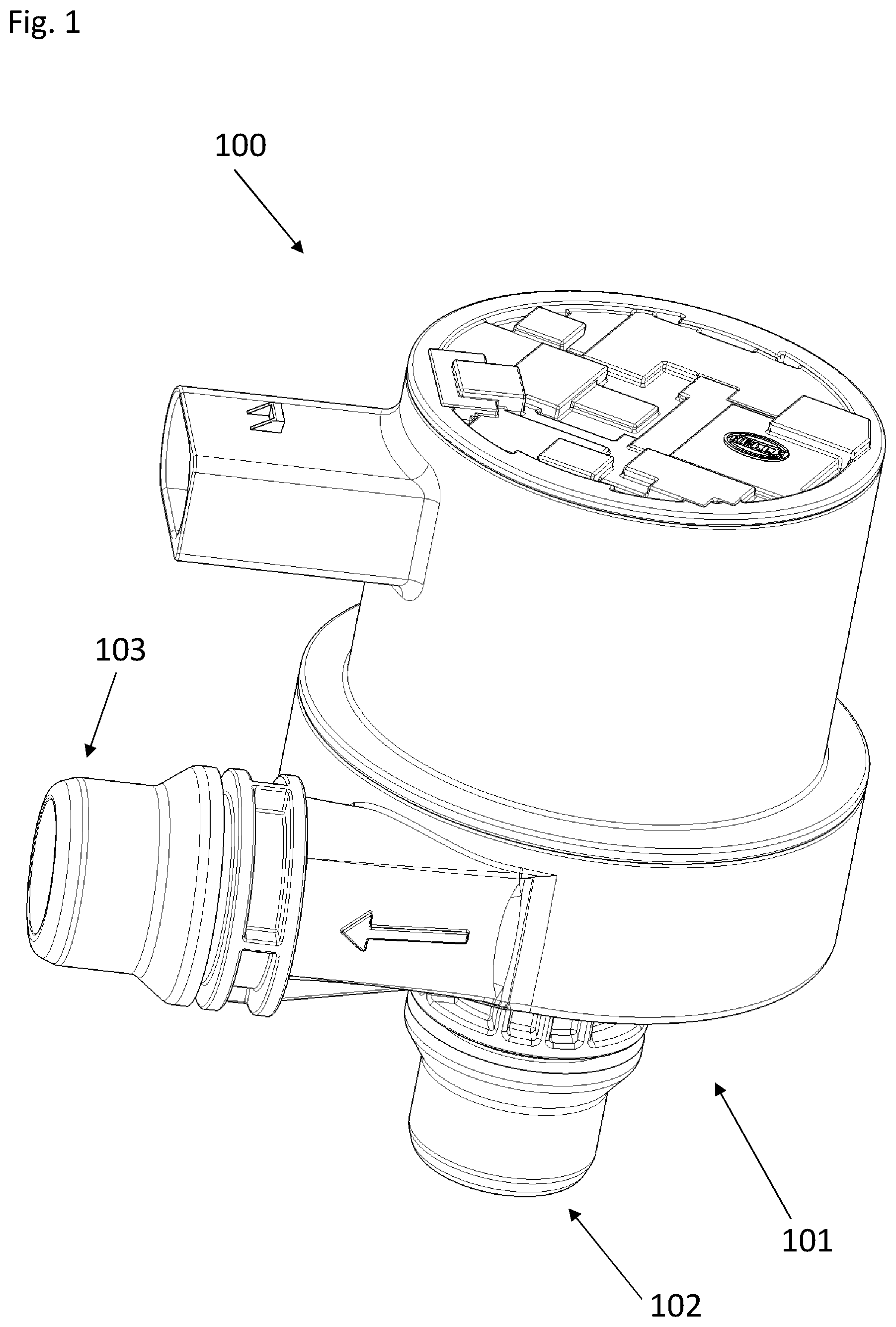 Patent US12092125 Figure 1 – Pump device comprising a radial bearing