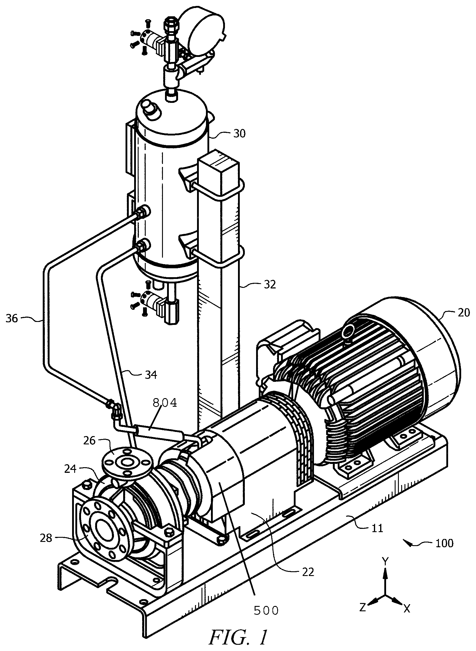 Patent US12092127 Figure 1 – Tandem seal pump