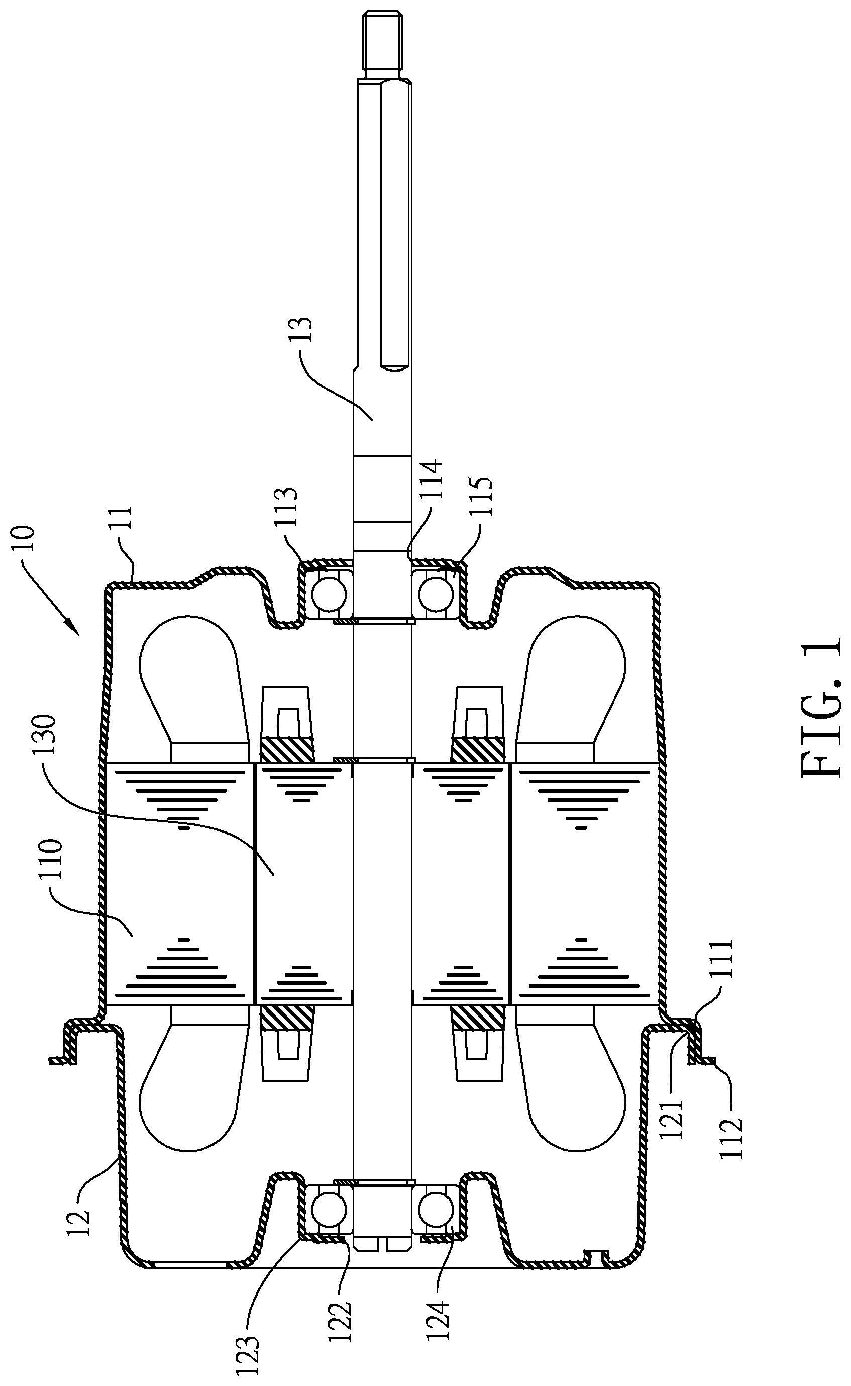 Patent US12092131 Figure 1 – Motor module and motor module comprising the same