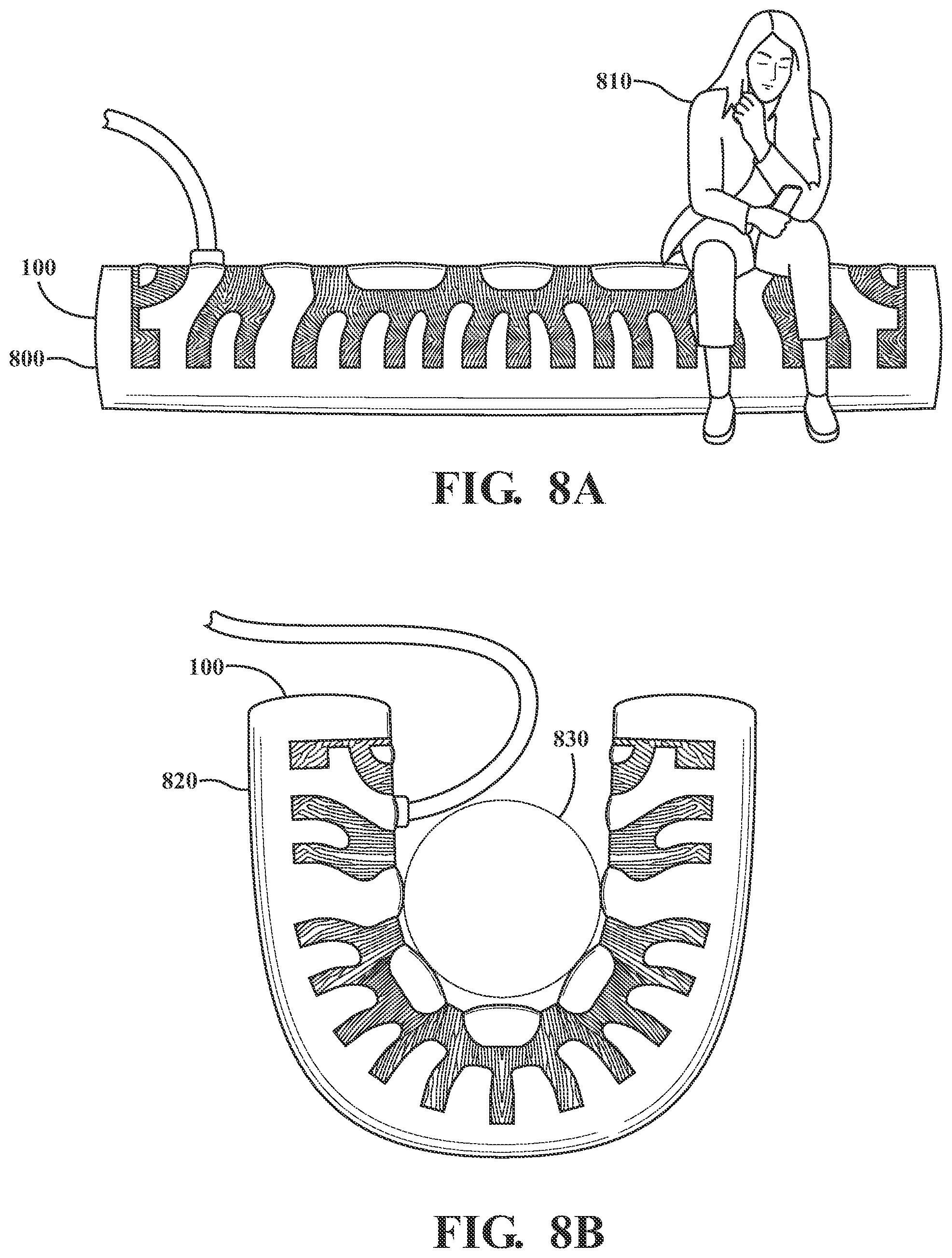 Patent US12092134 Figure 7 – Inflatable structure with reinforcement shaped according to a Turing pattern