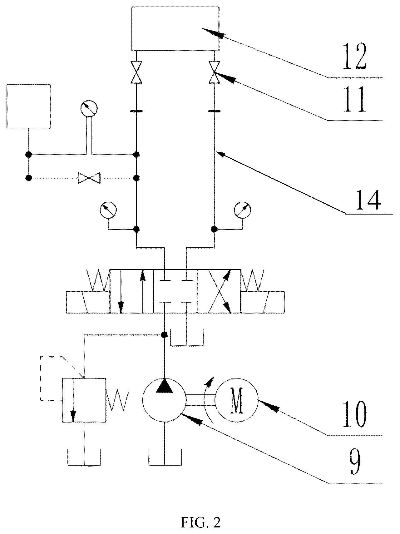 Patent US12092135 Figure 2 – Constant value method for detecting and evaluating internal leakage of hydraulic cylinder and detection device thereof