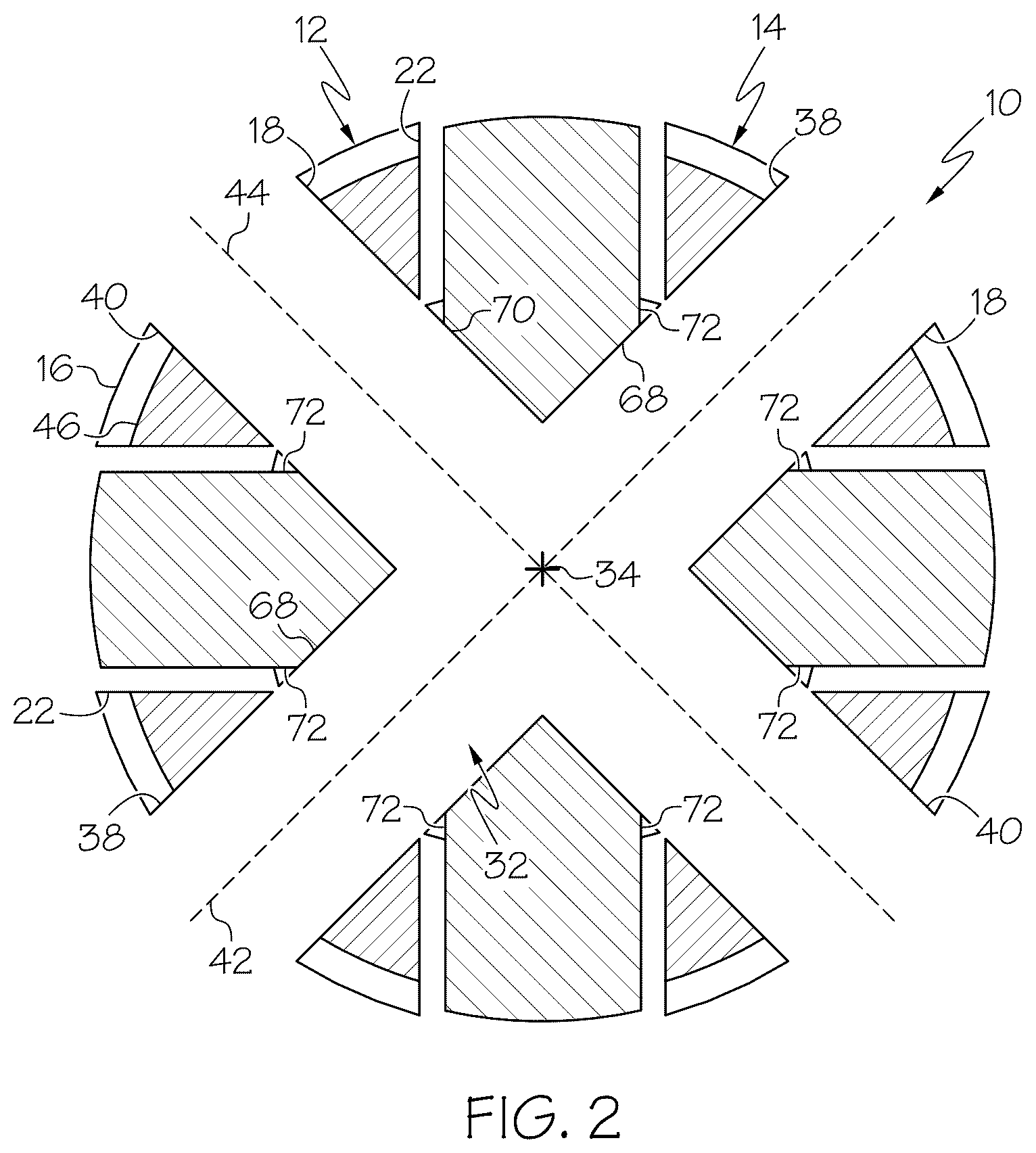 Patent US12092138 Figure 2 – Coupling assemblies having frangible portions