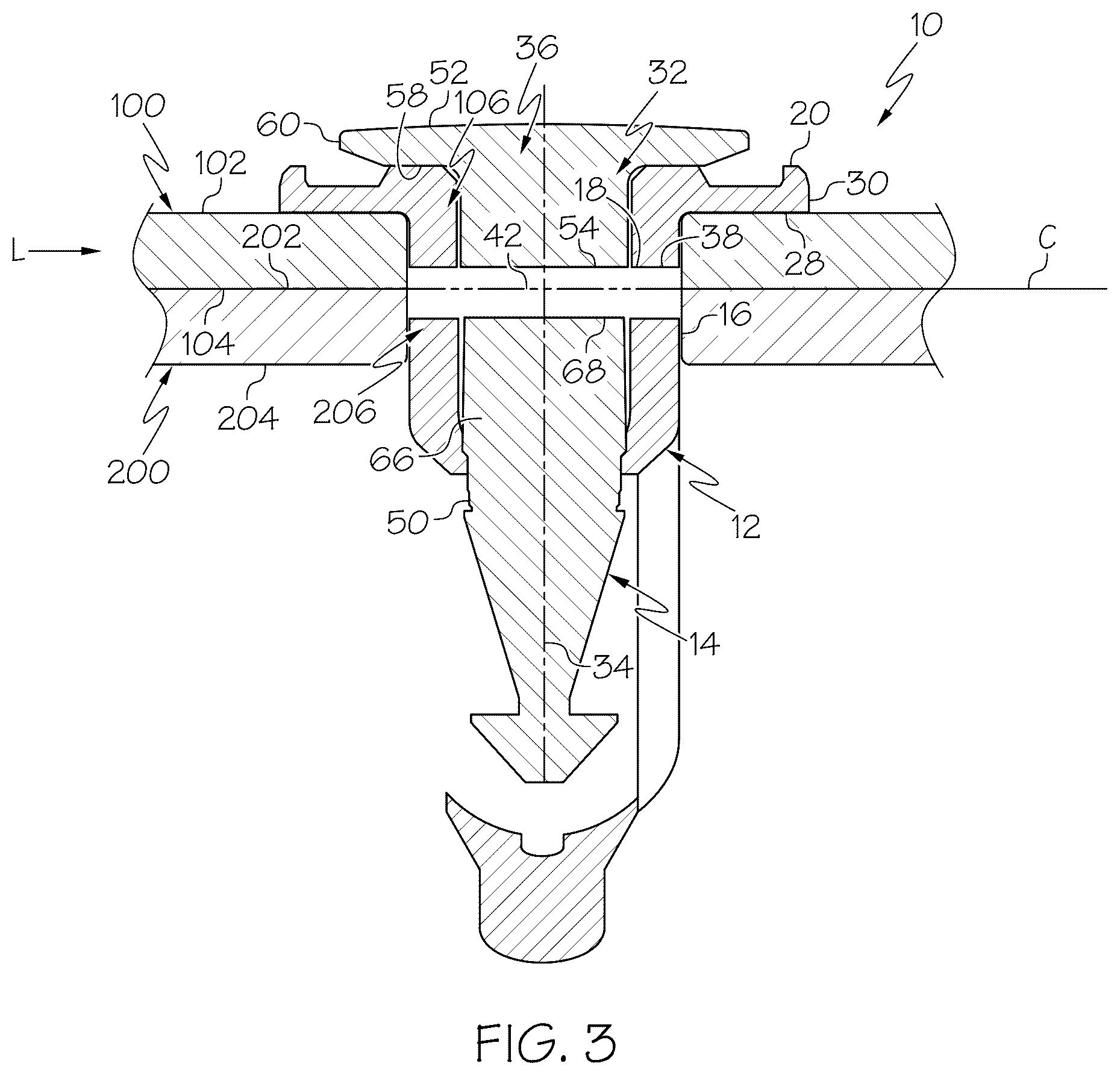 Patent US12092138 Figure 3 – Coupling assemblies having frangible portions