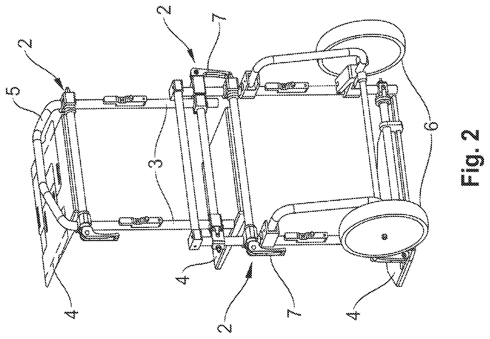 Patent US12092139 Figure 2 – Hinge for load transport trolleys
