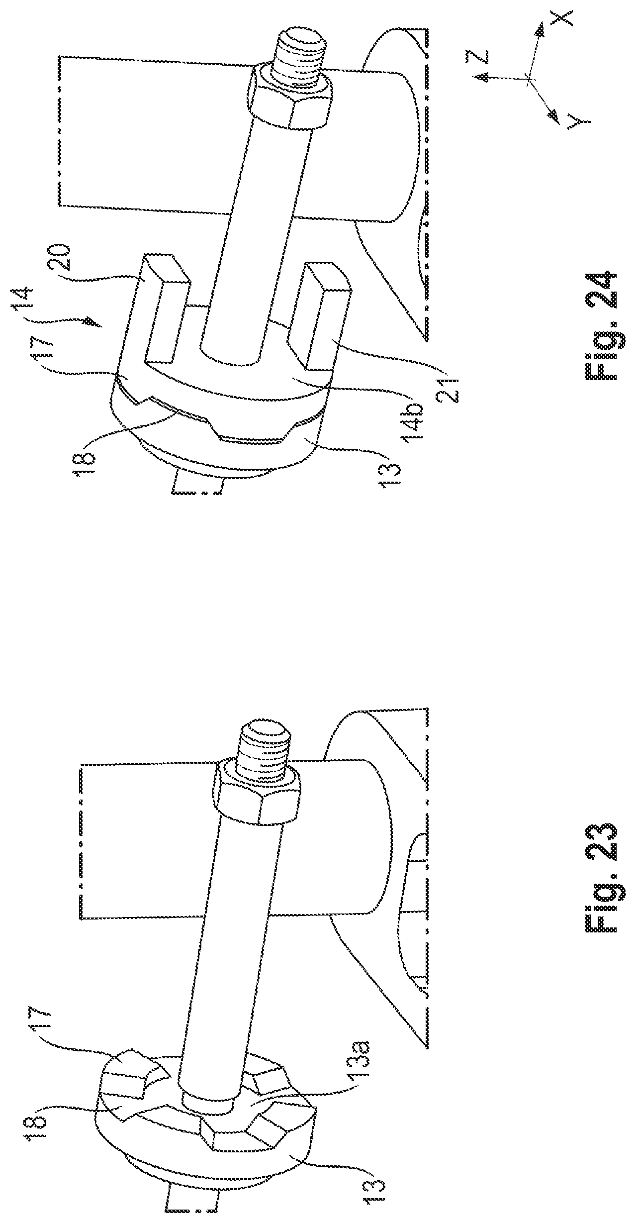 Patent US12092139 Figure 14 – Hinge for load transport trolleys