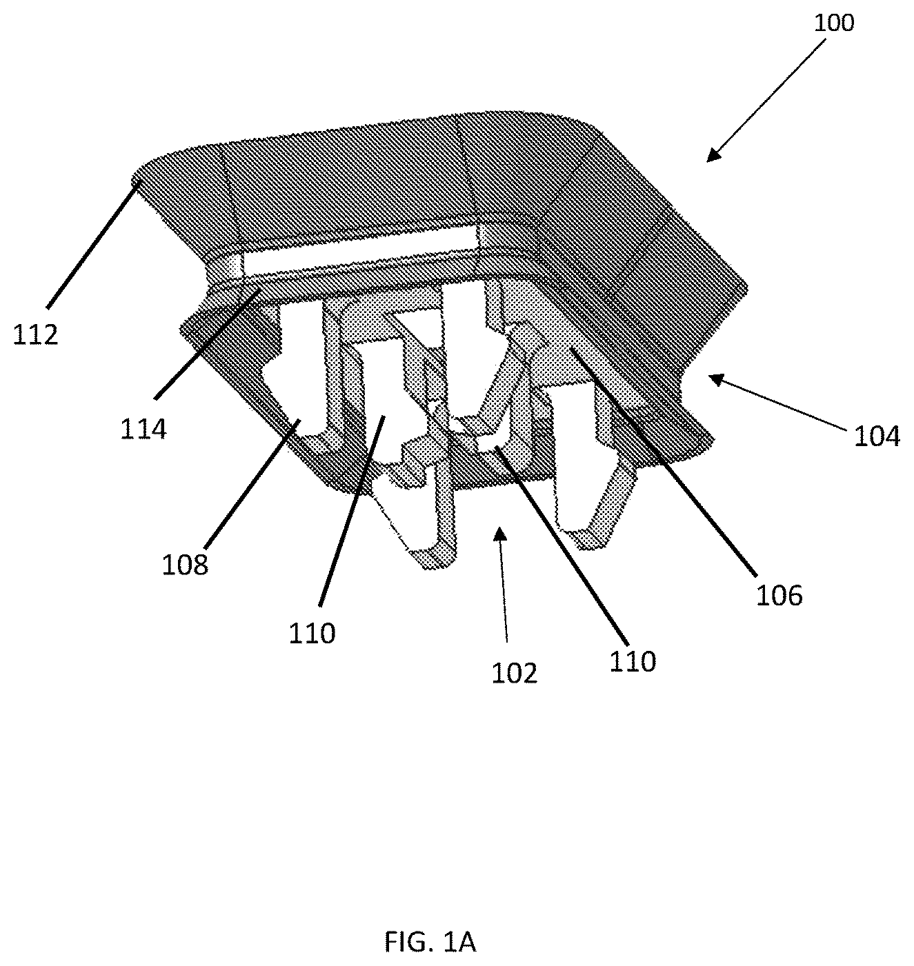 Patent US12092140 Figure 1 – Fastening clip