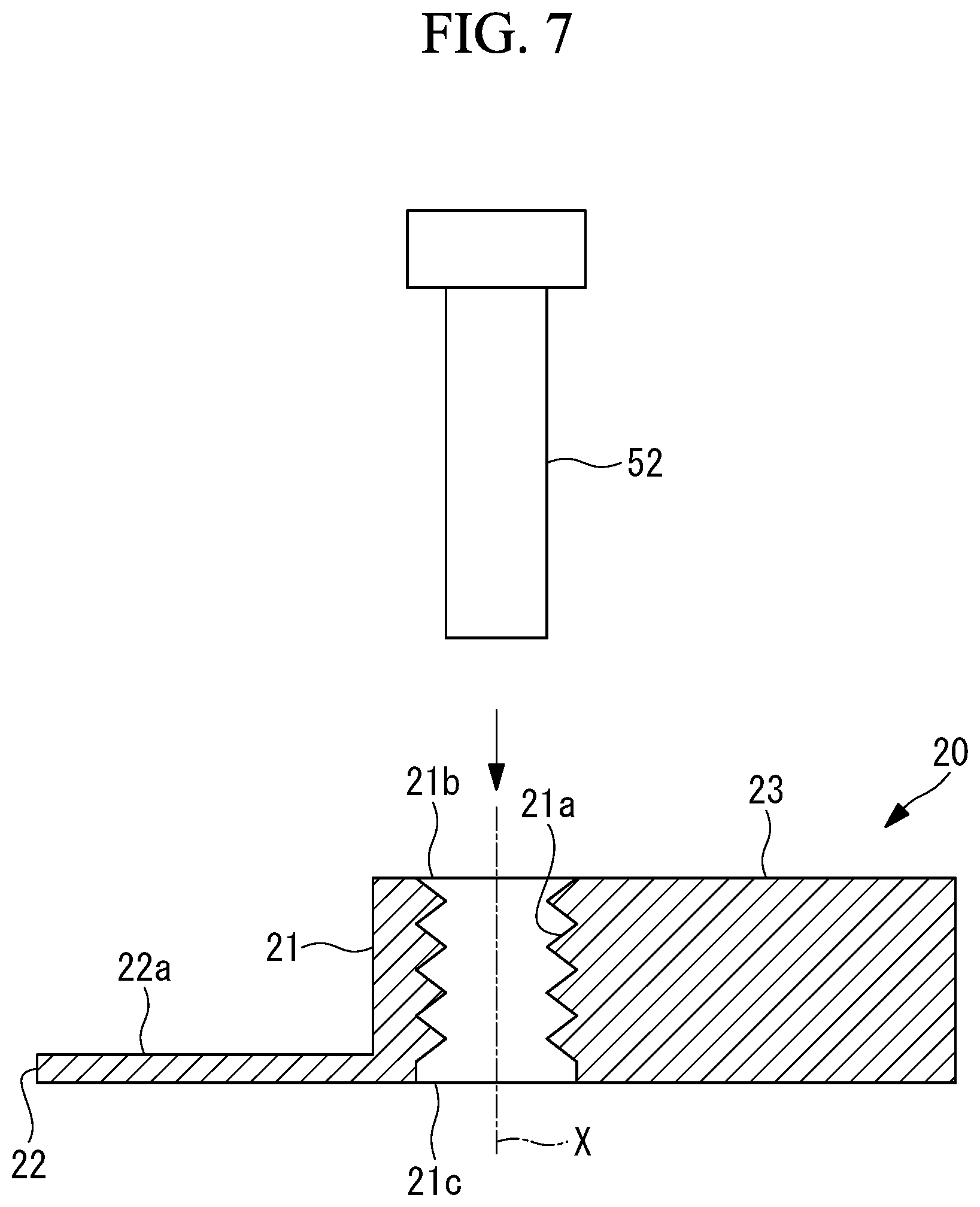 Patent US12092144 Figure 7 – Fastener, fastening structure, and method of designing fastener