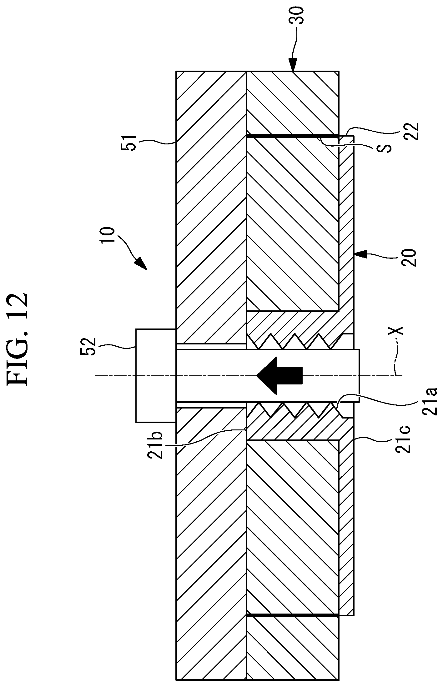 Patent US12092144 Figure 12 – Fastener, fastening structure, and method of designing fastener